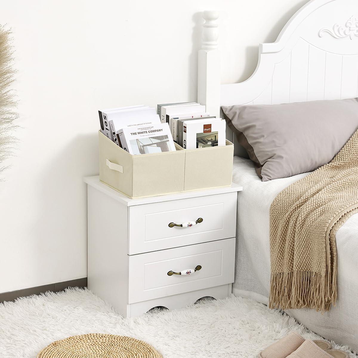 Cajas de Almacenamiento Trapezoidales DIMJ - 4 Piezas Beige