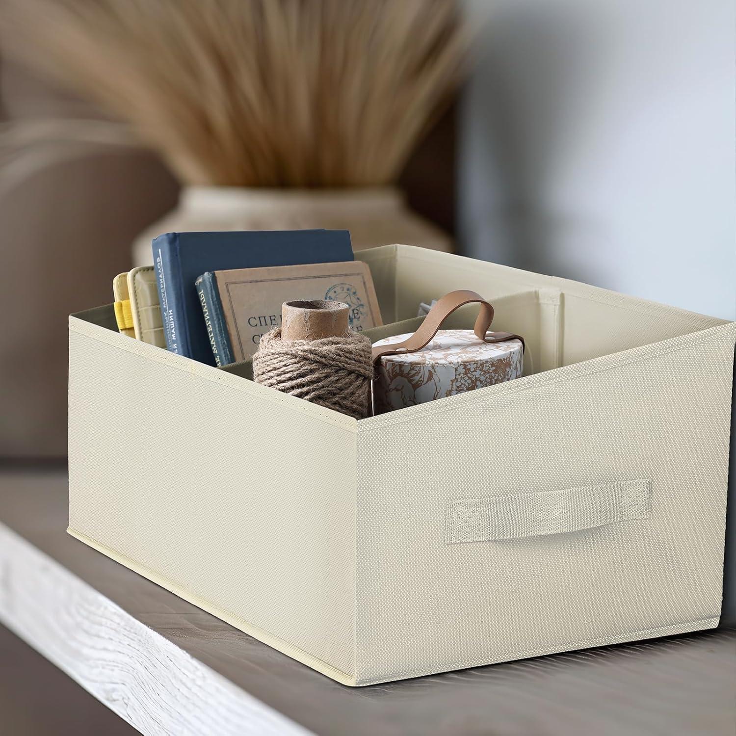 Cajas de Almacenamiento Trapezoidales DIMJ - 4 Piezas Beige