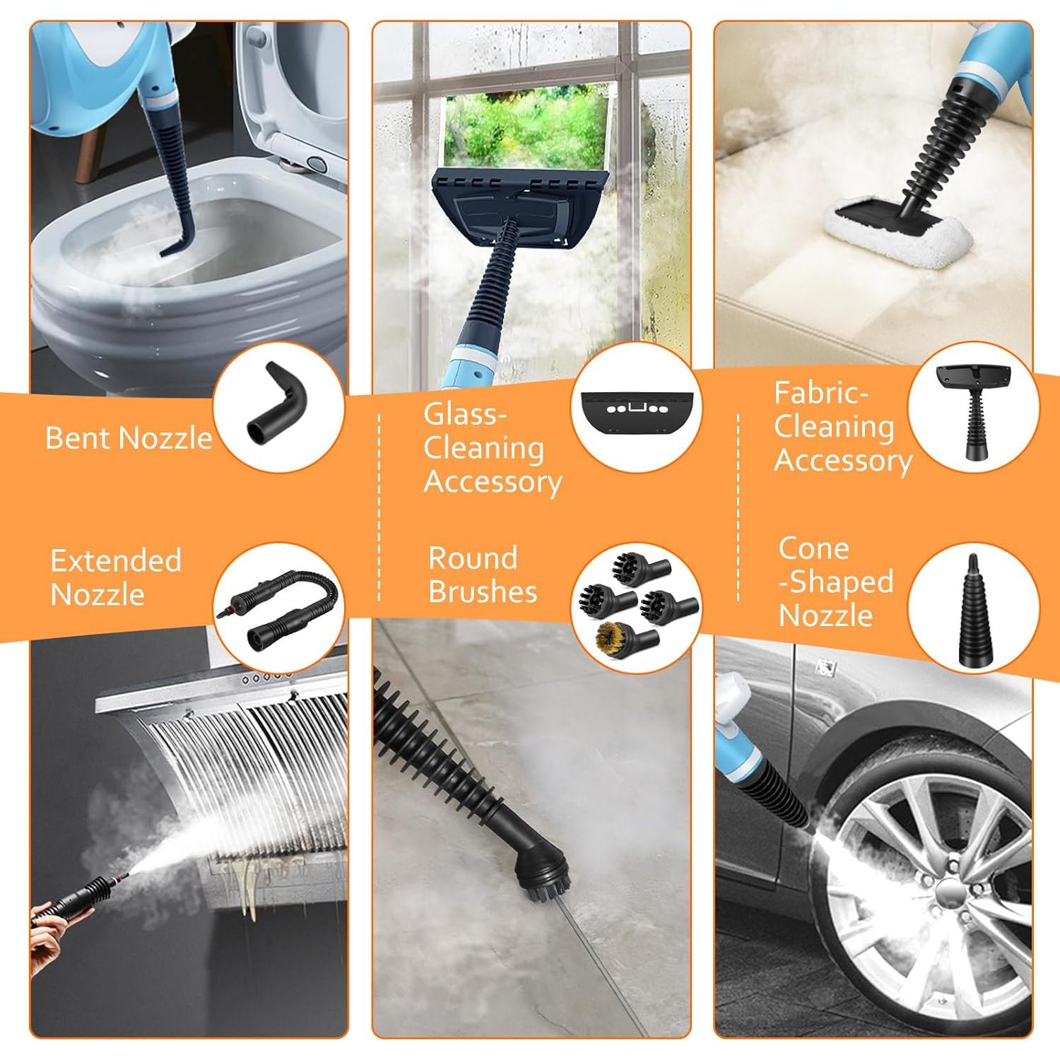 Limpiador de Vapor Portátil Phueut WHL-603 1050W 350ml Azul