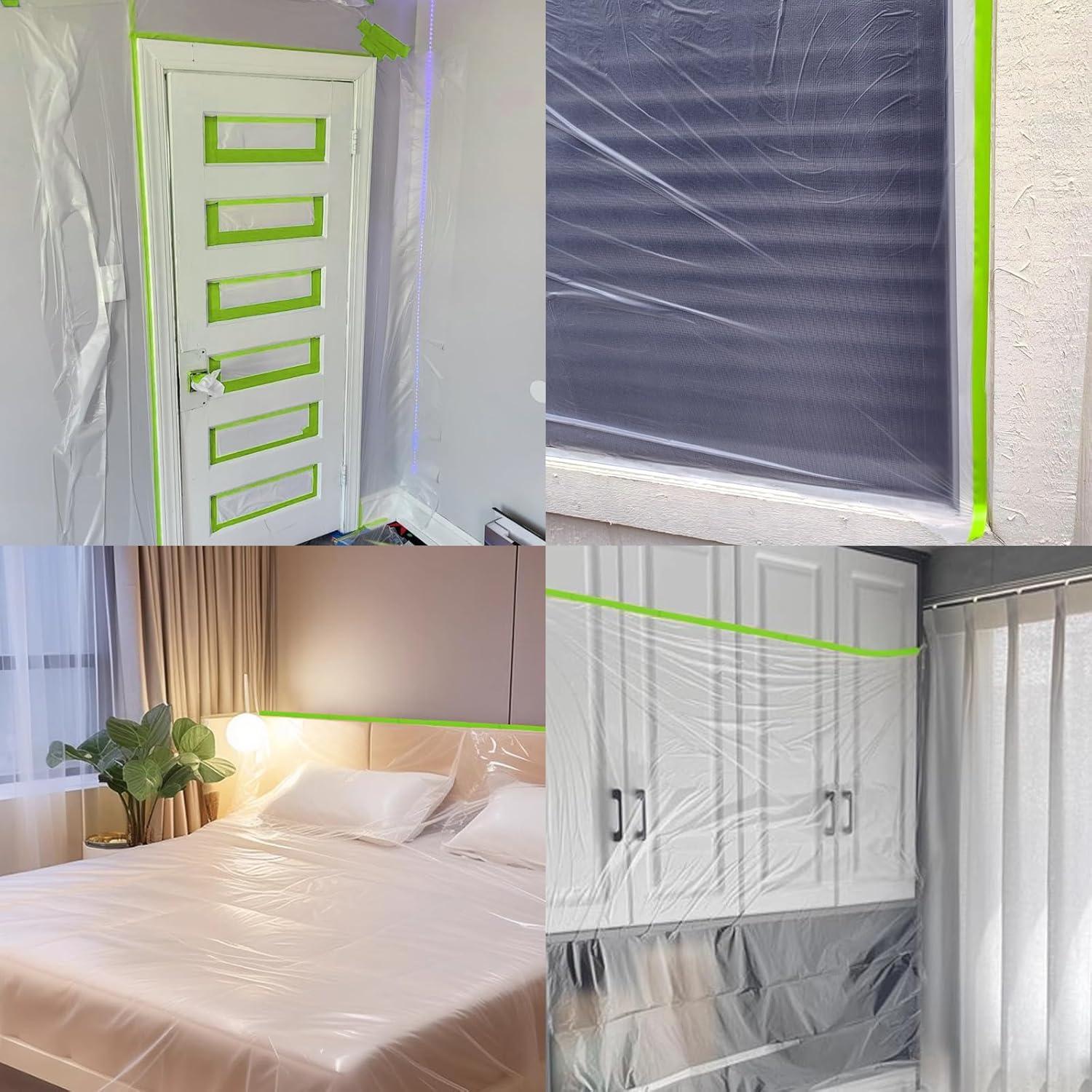 Película de Enmascarar Pre-Adhesiva YANZENGCQ 22m x 20m 2 Rollos