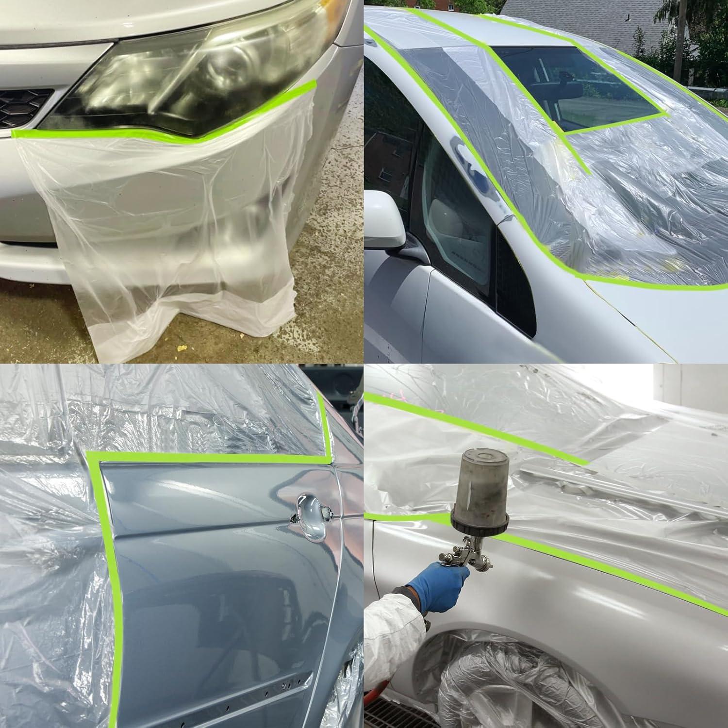 Película de Enmascarar Pre-Adhesiva YANZENGCQ 22m x 20m 2 Rollos