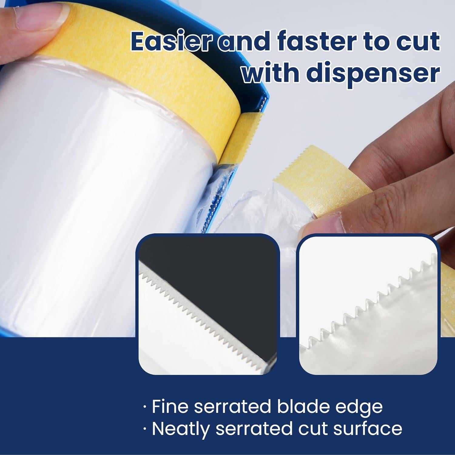 Película de Enmascarar Pretapada Adhesiva 550mm x 33m ADHES TAPE