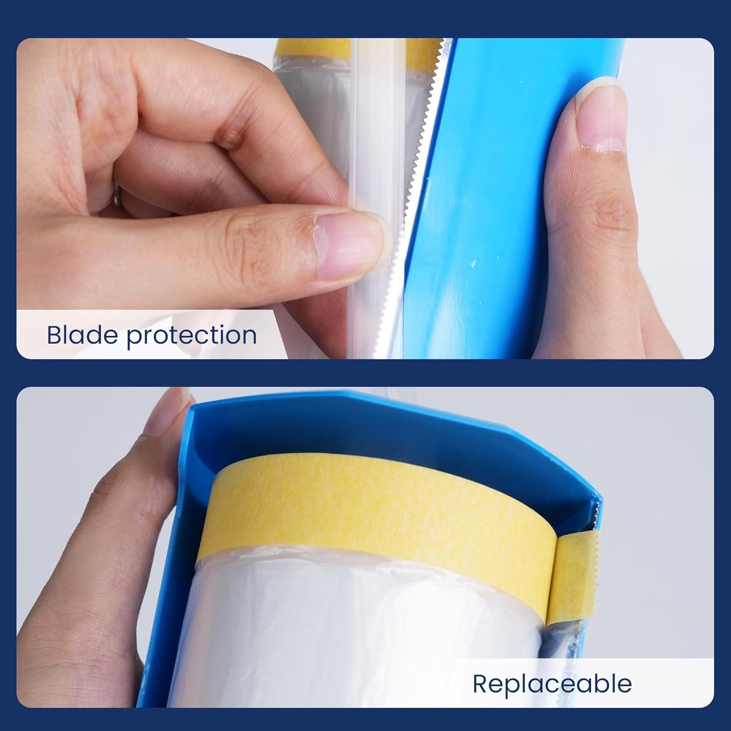 Película de Enmascarar Pretapada Adhesiva 550mm x 33m ADHES TAPE