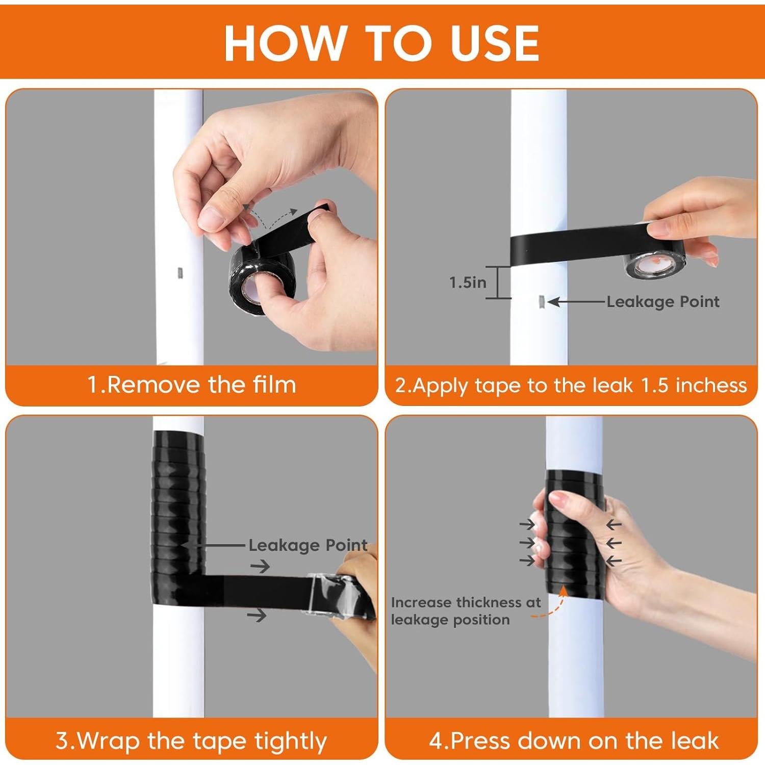 Cinta de Silicona Autoadhesiva WANDU 6.1m Impermeable