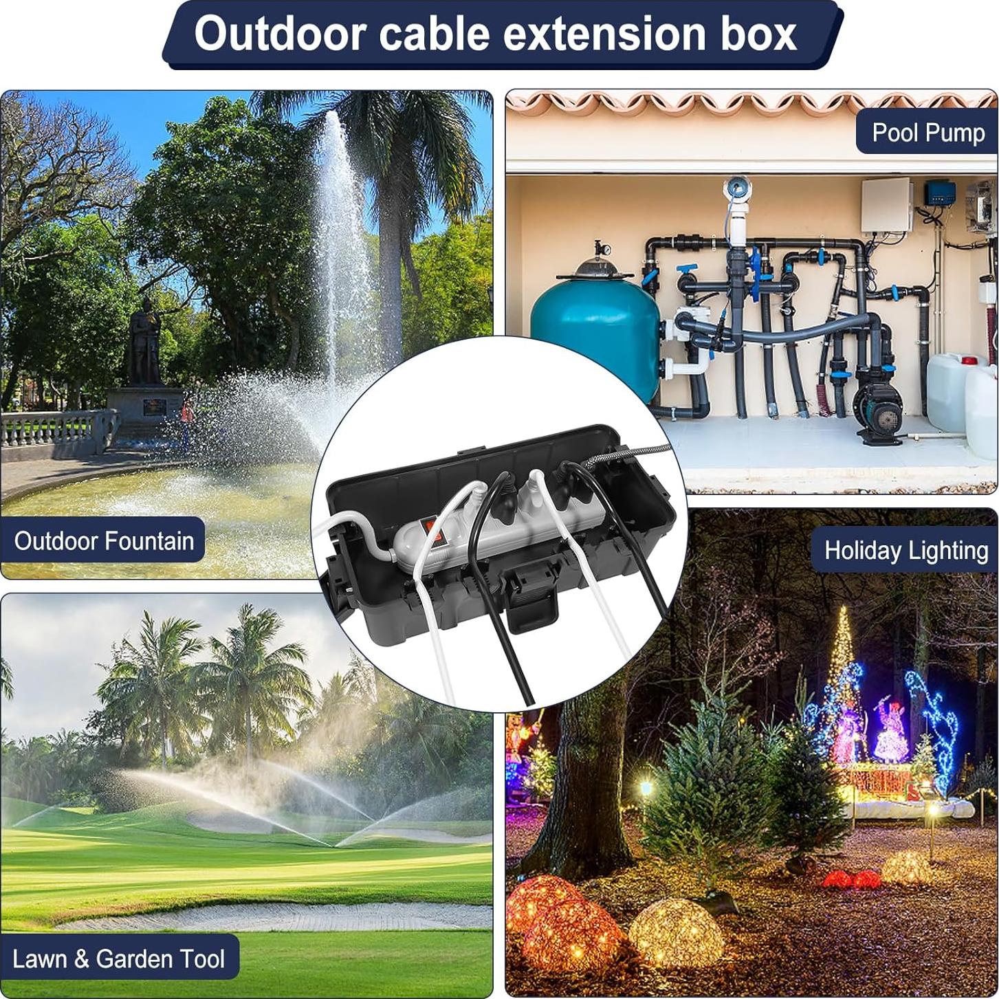 Caja Eléctrica Exterior IP54 OUTDSPLY Negra 29.5x14.5cm