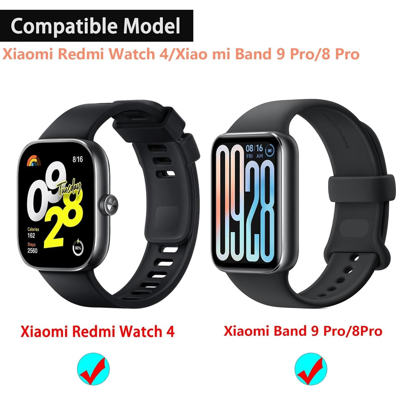 Correa de Metal SUGARJAR para Xiaomi Smart Band 9 Pro/Mi Band 8 Pro