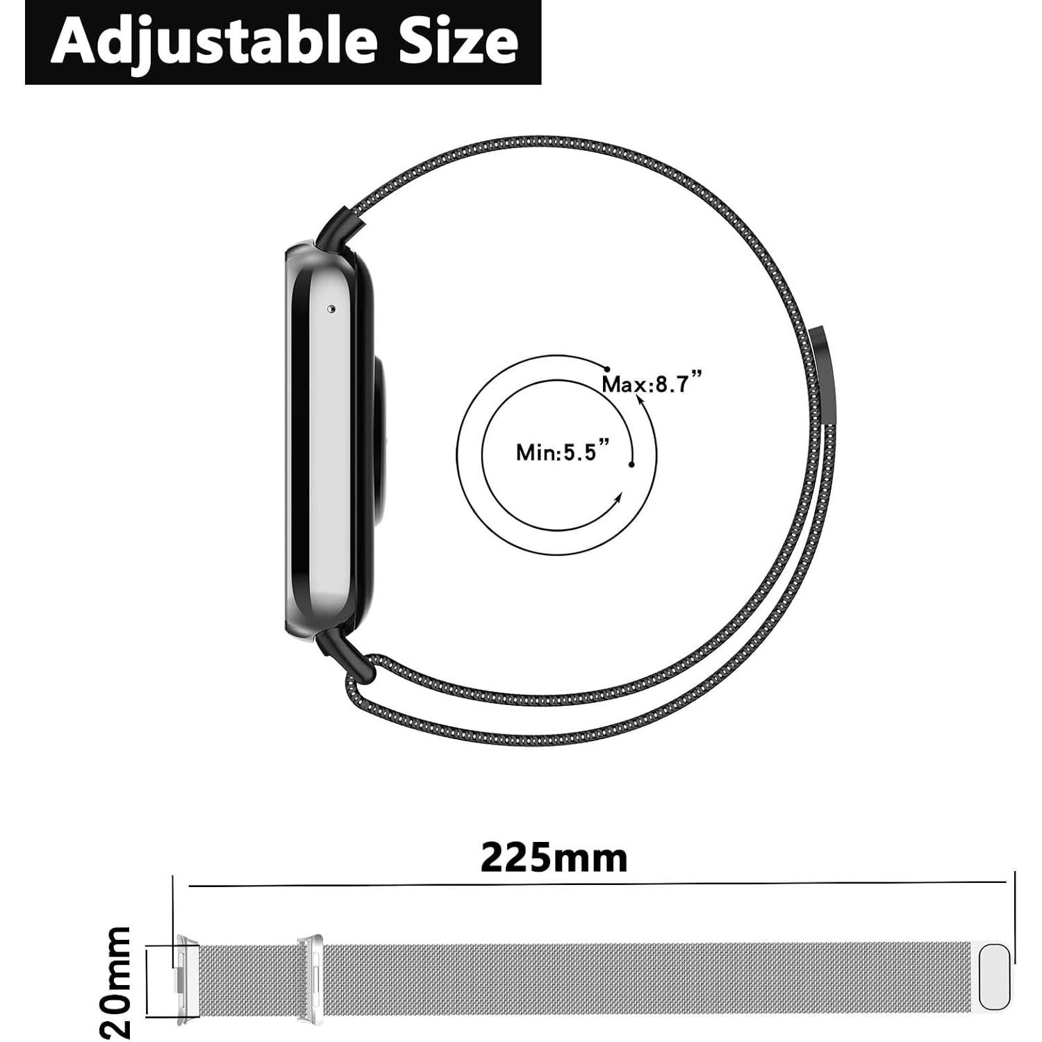 Correa de Metal SUGARJAR para Xiaomi Smart Band 9 Pro/Mi Band 8 Pro