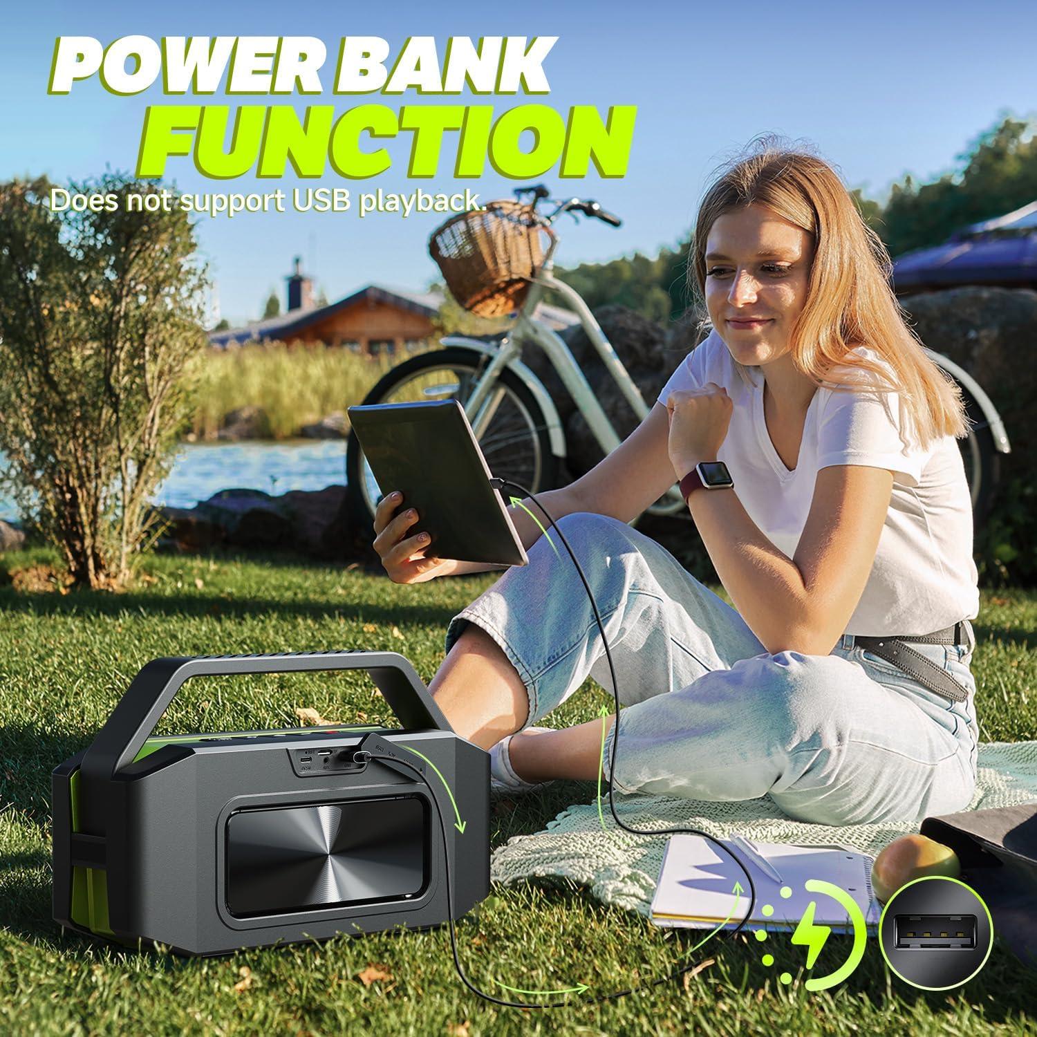 Altavoz Bluetooth W-KING D9-1 100W IPX6 Portátil Inalámbrico