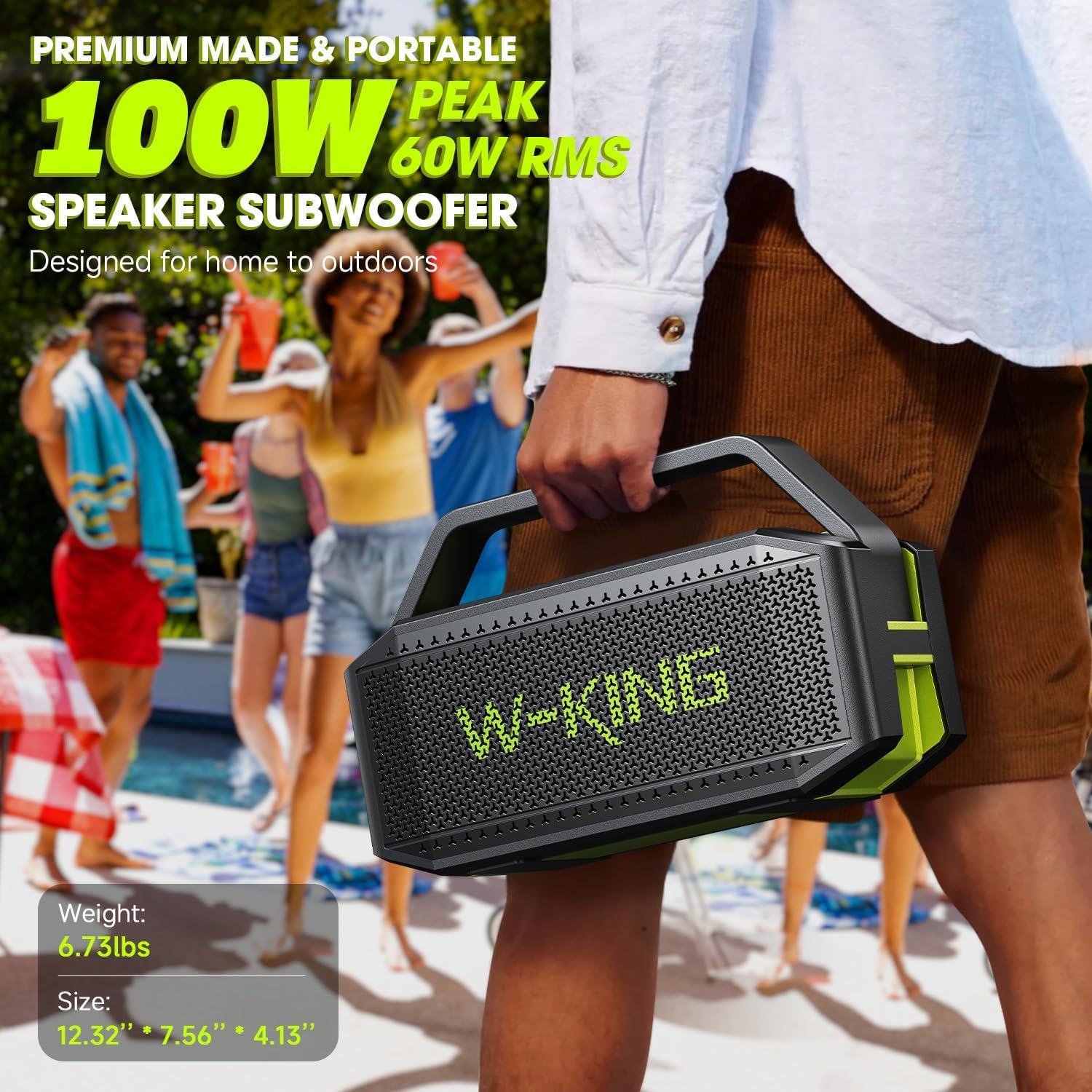 Altavoz Bluetooth W-KING D9-1 100W IPX6 Portátil Inalámbrico