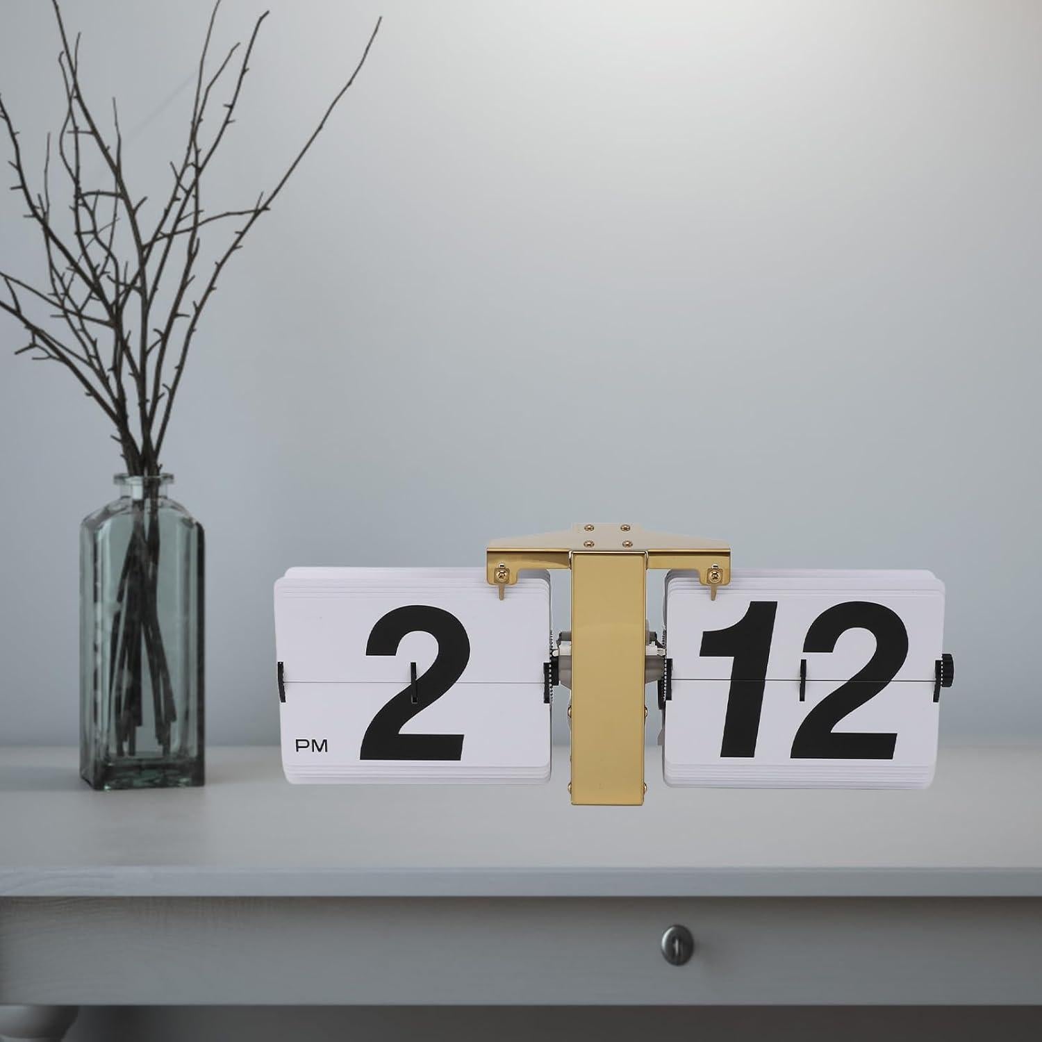 Reloj de Volteo Automático Genérico Oro Digital 36x14cm