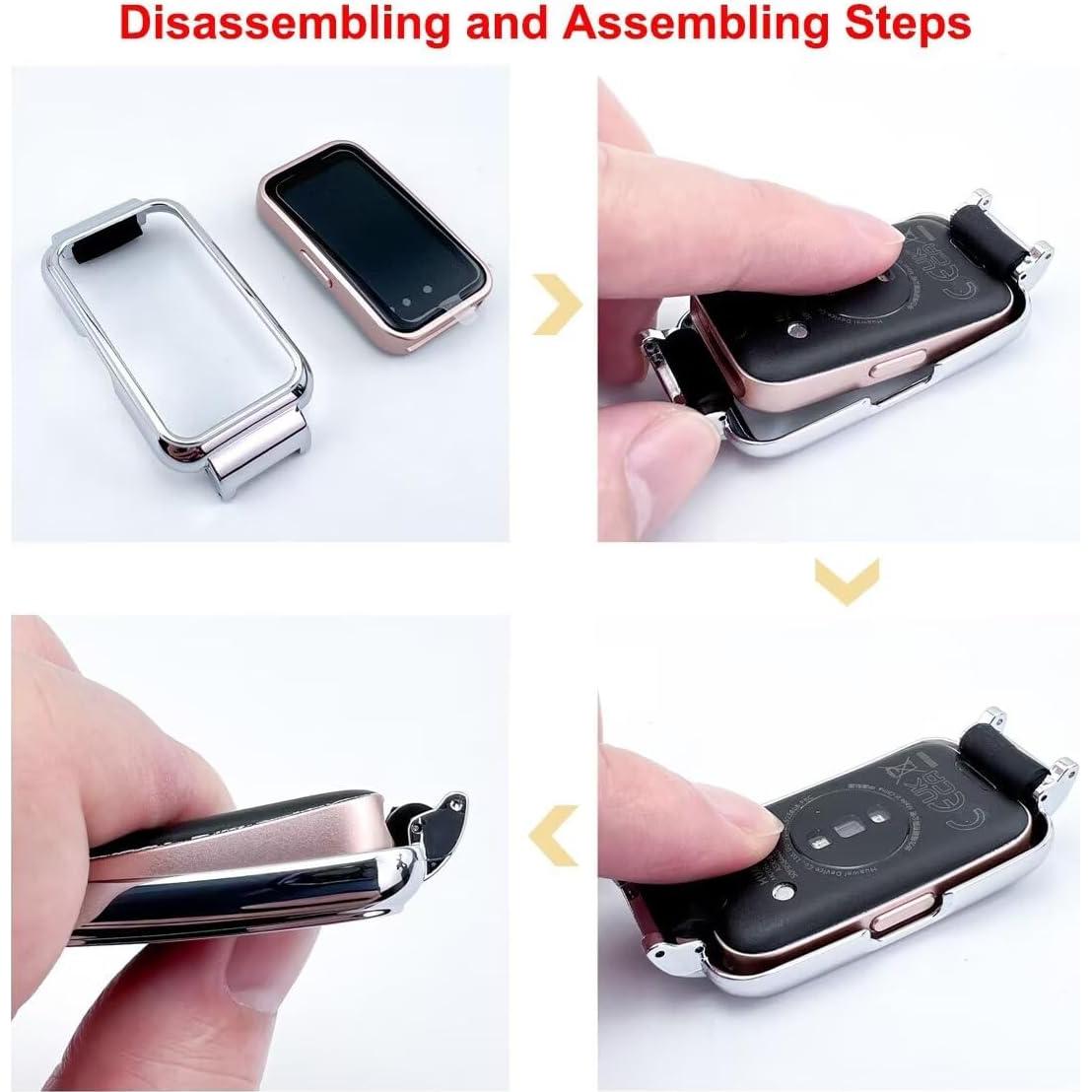 Correa de Acero Inoxidable para Huawei Band 7/8/9/10 - Negro