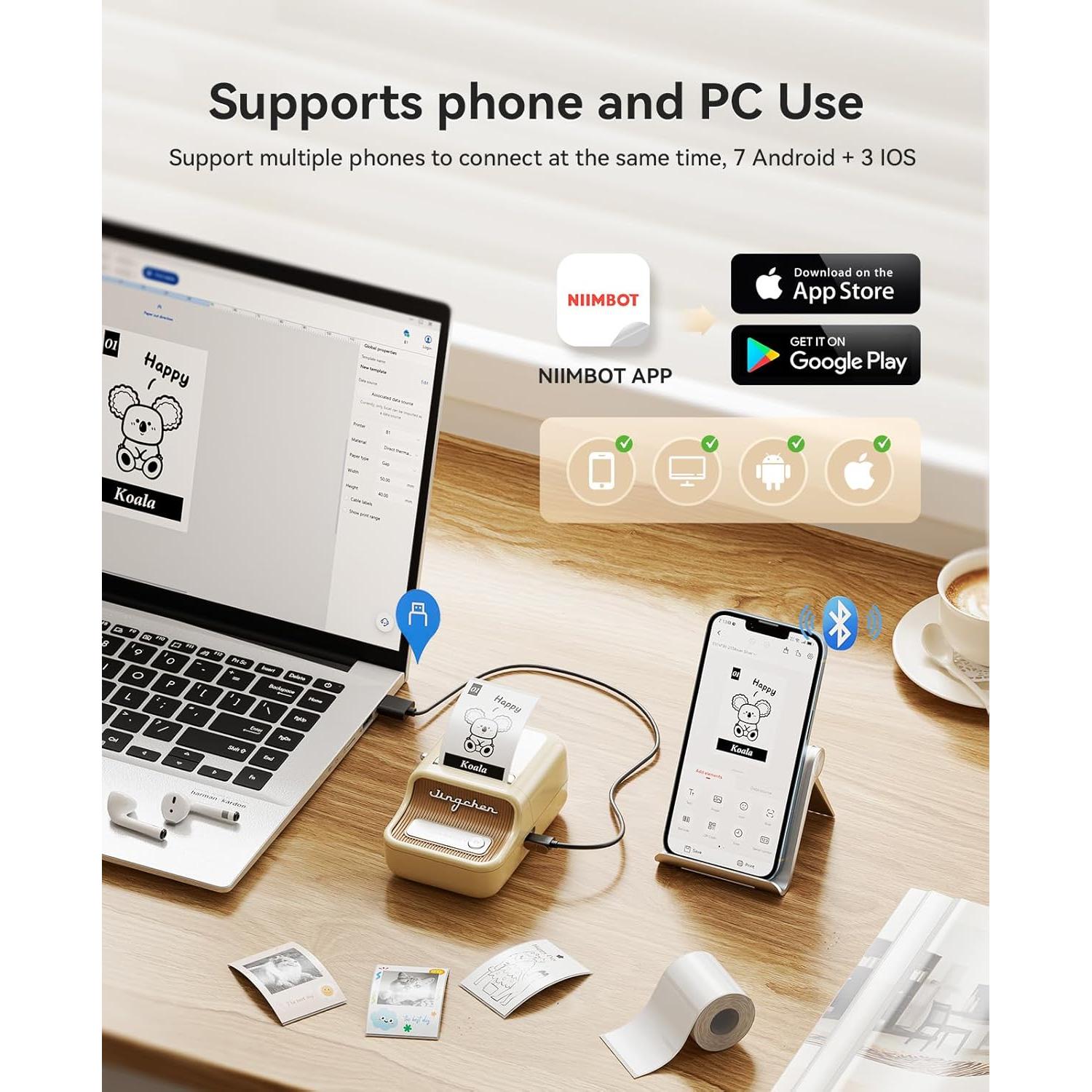 Impresora de Etiquetas NIIMBOT B21 Pro Bluetooth 300DPI