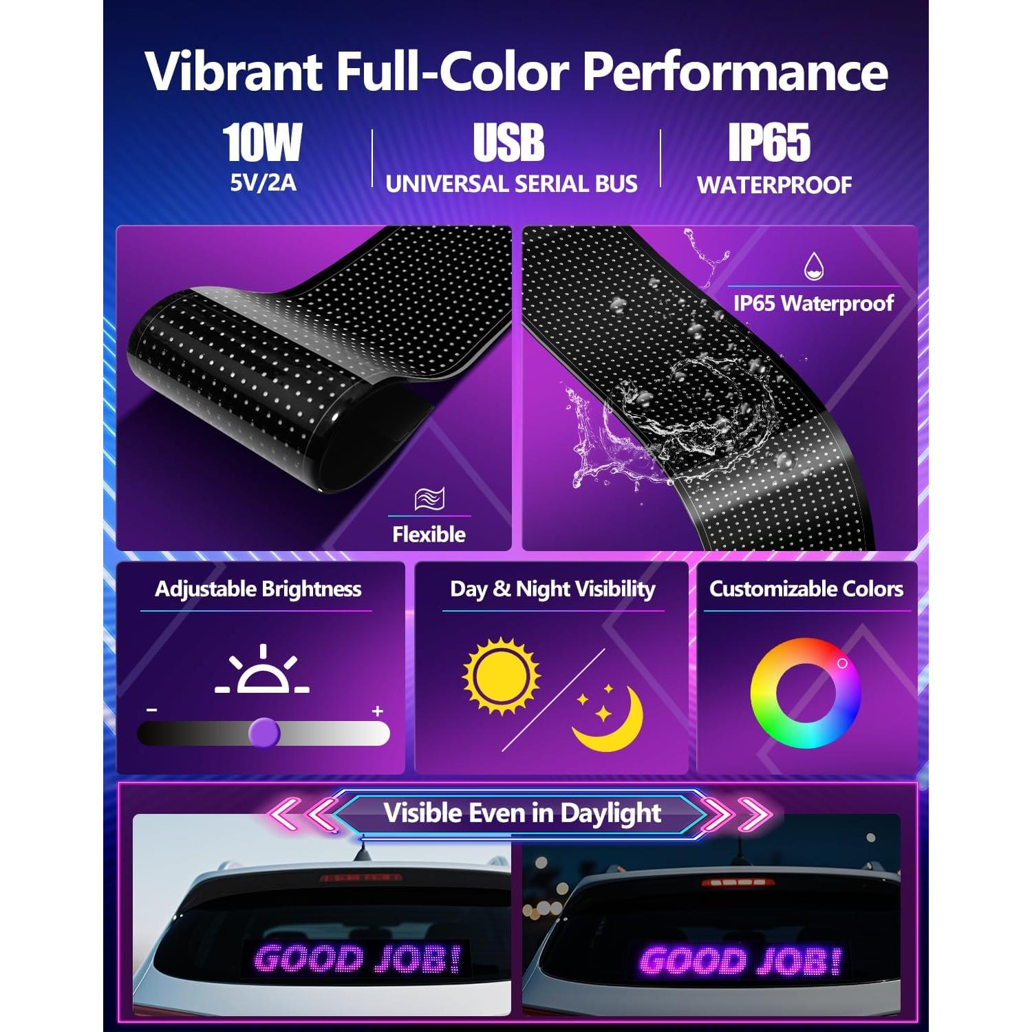 Ojos del Diablo LED Programables JDVOOTD 17.78x7.62cm