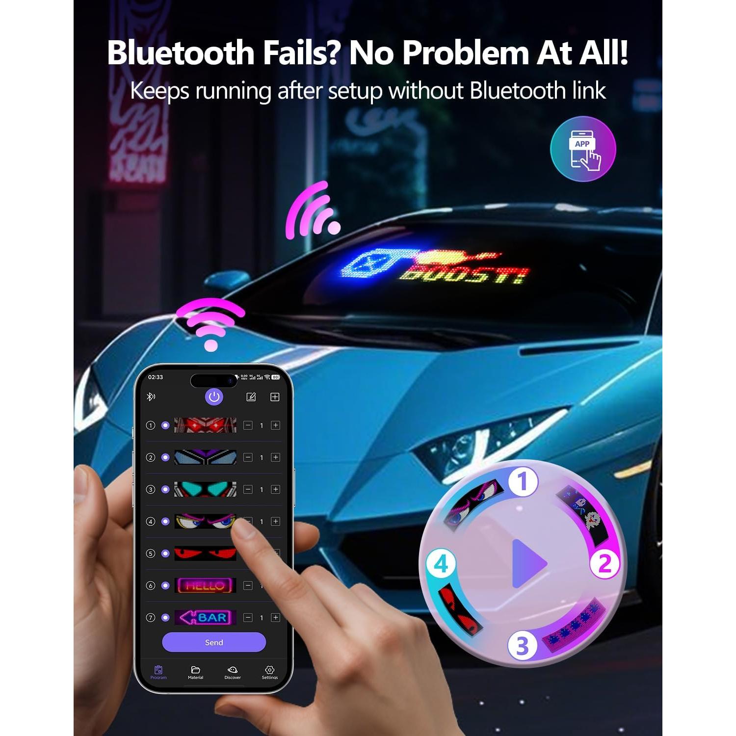 Ojos del Diablo LED Programables JDVOOTD 17.78x7.62cm