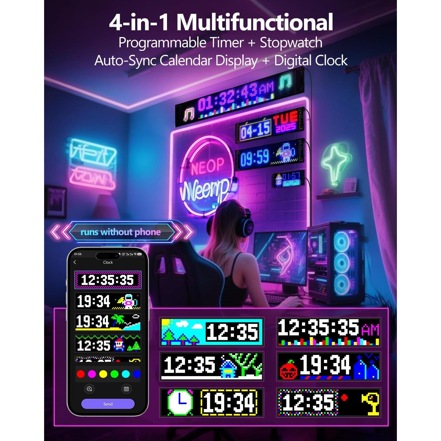 Ojos del Diablo LED Programables JDVOOTD 17.78x7.62cm