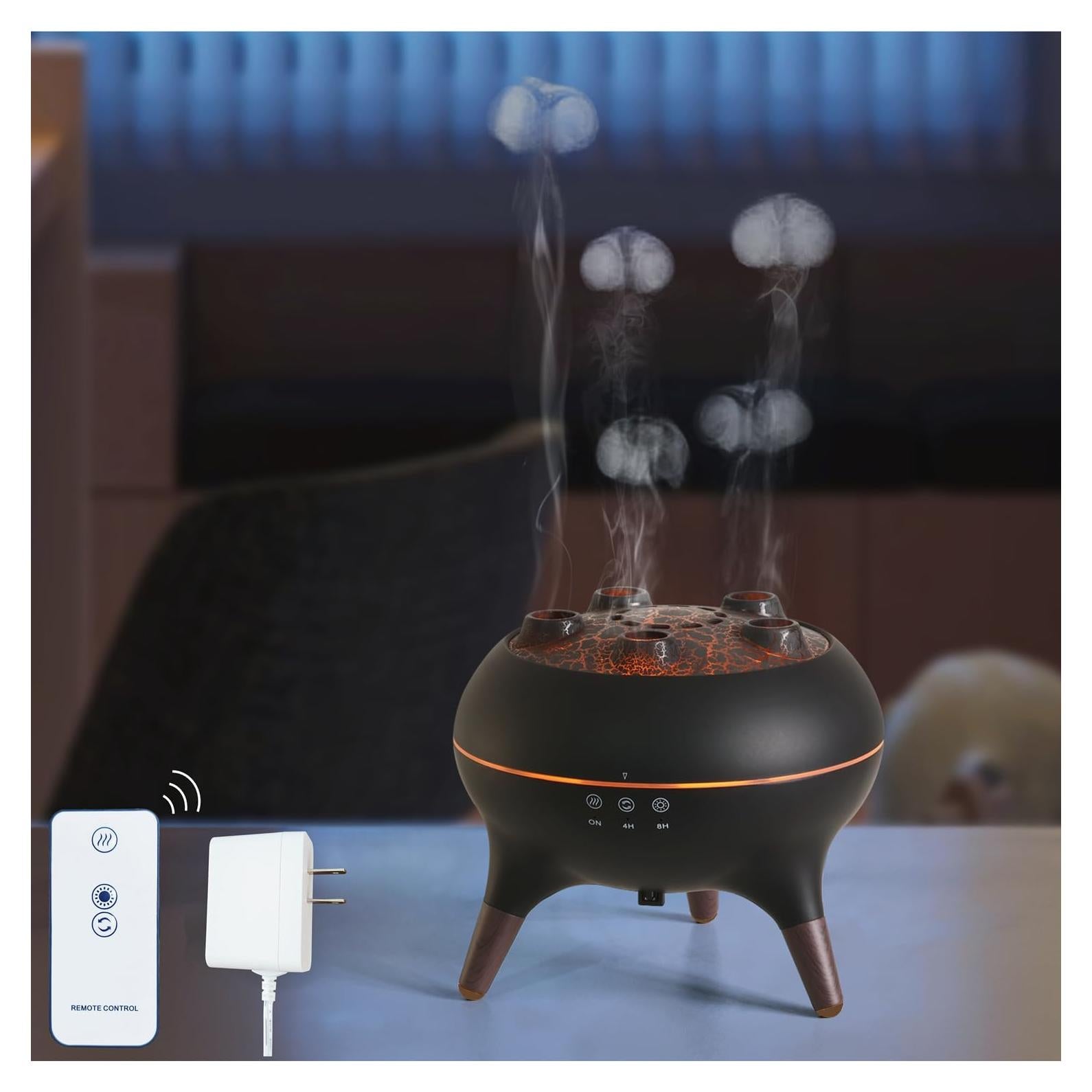 Difusor de Aceite Esencial 250ML AChoice4U V80 Negro con Luces LED