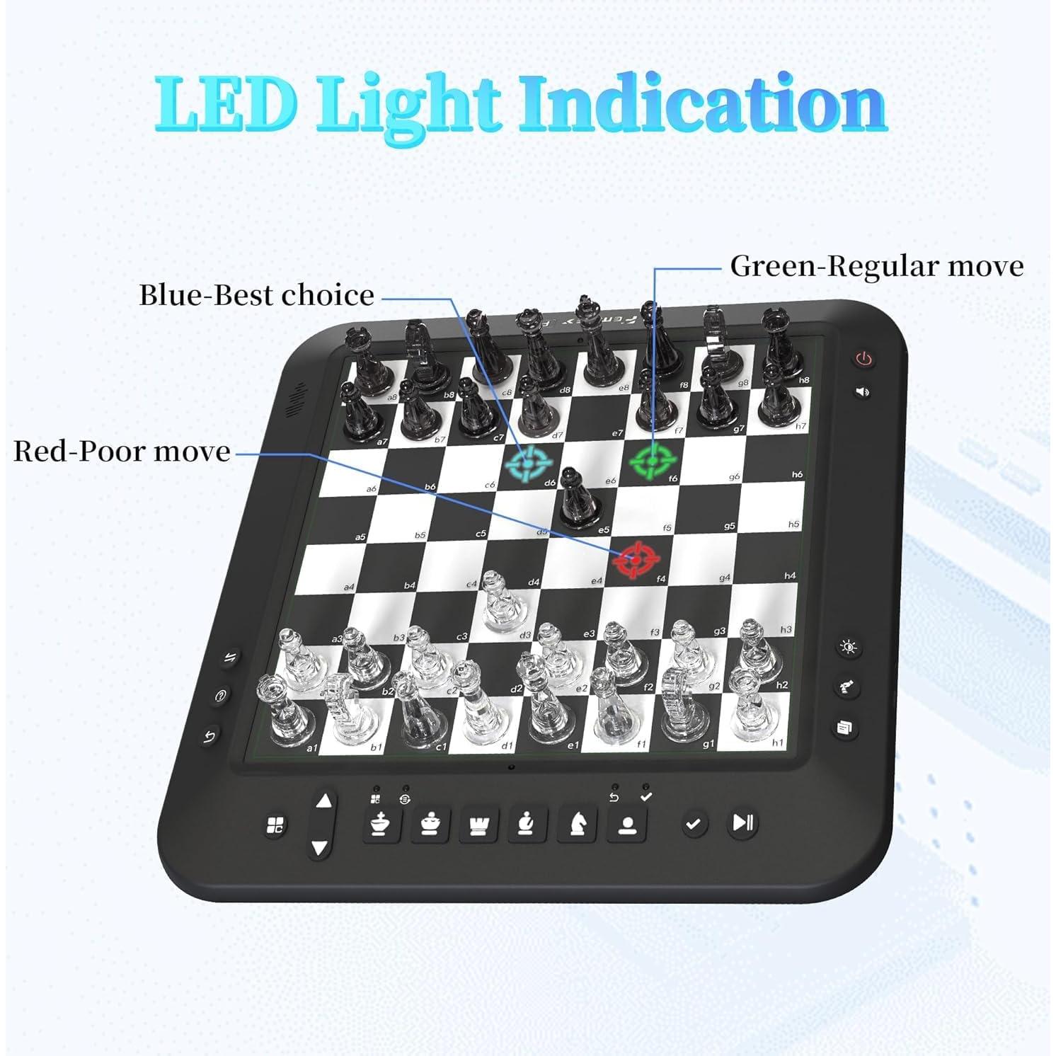 Juego de Ajedrez Electrónico Femuey P6 con Luz LED y Sensor