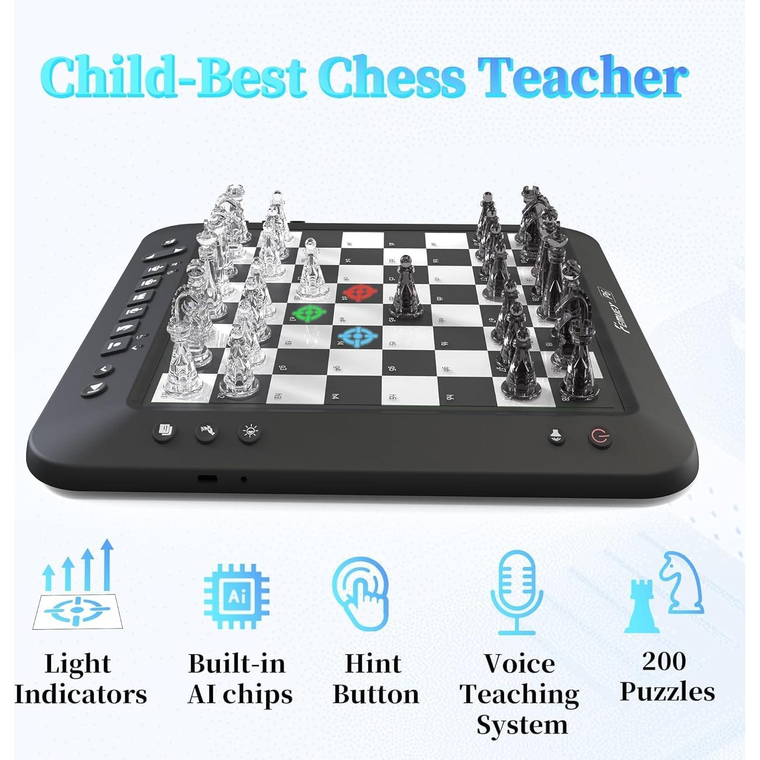 Juego de Ajedrez Electrónico Femuey P6 con Luz LED y Sensor