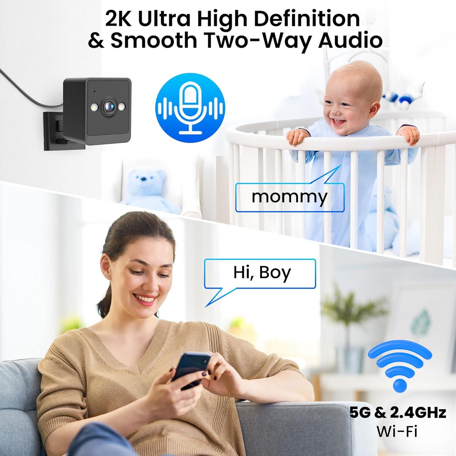 Cámara Interior 2K Vebiliki con Visión Nocturna y Audio Bidireccional