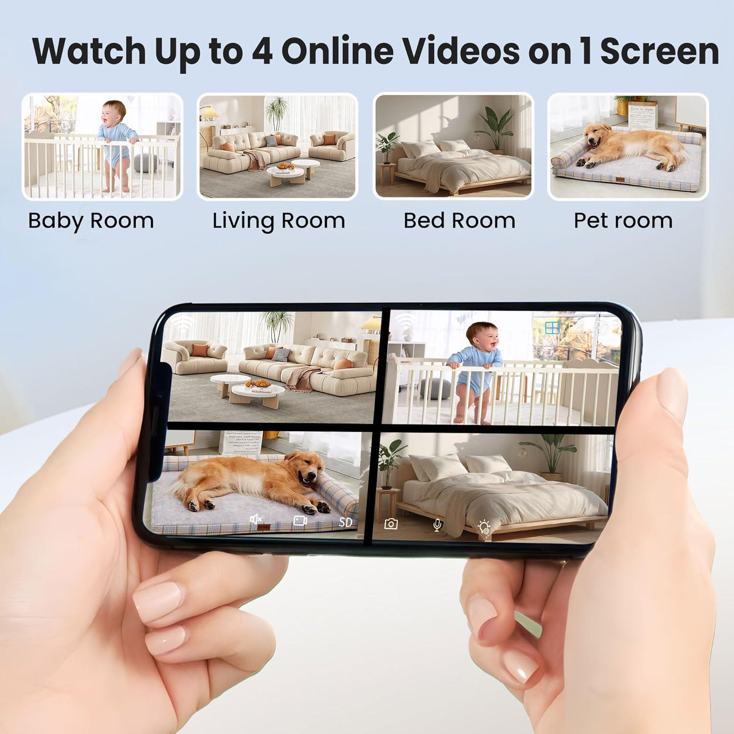 Cámara Interior 2K Vebiliki con Visión Nocturna y Audio Bidireccional