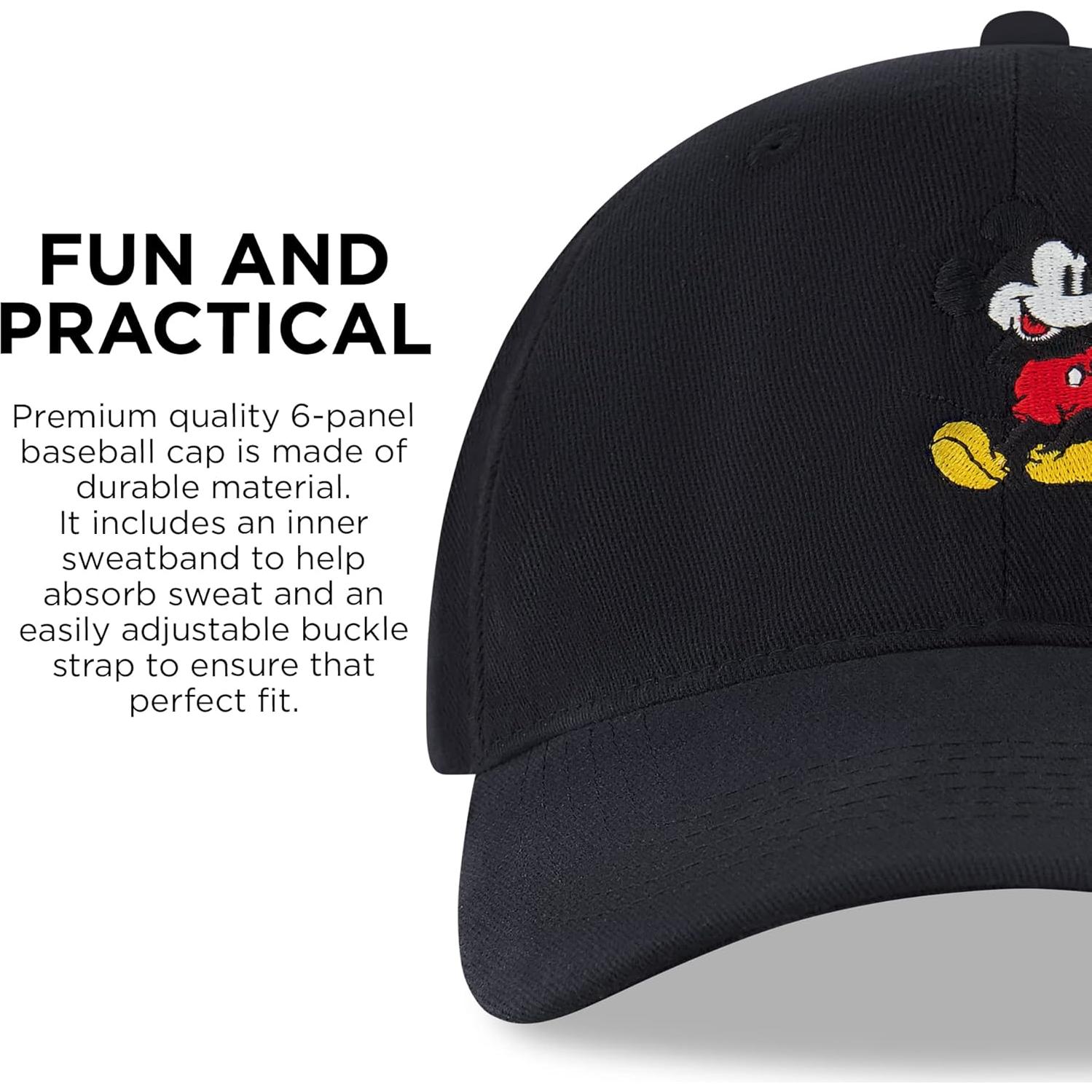 Gorra de béisbol ajustable Mickey Mouse Disney para hombres