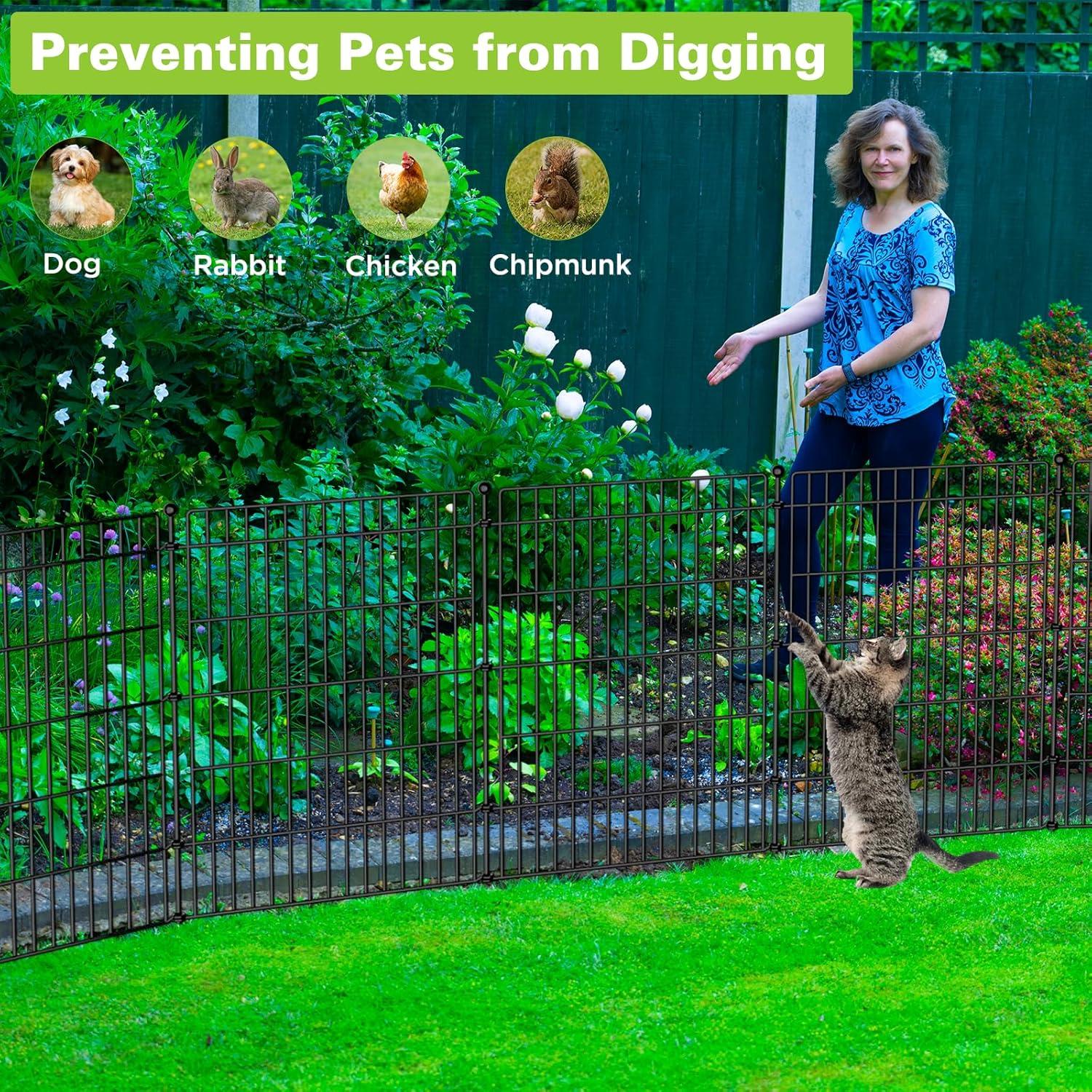 Barrera de Jardín CLEASO 5 Paneles 3.43m x 86.36cm Metal