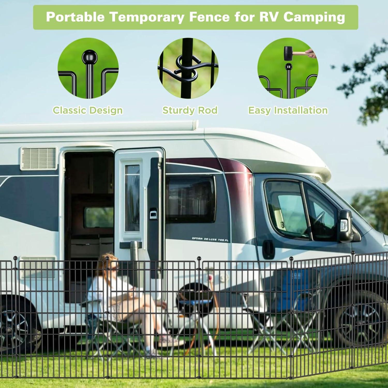 Barrera de Jardín CLEASO 5 Paneles 3.43m x 86.36cm Metal