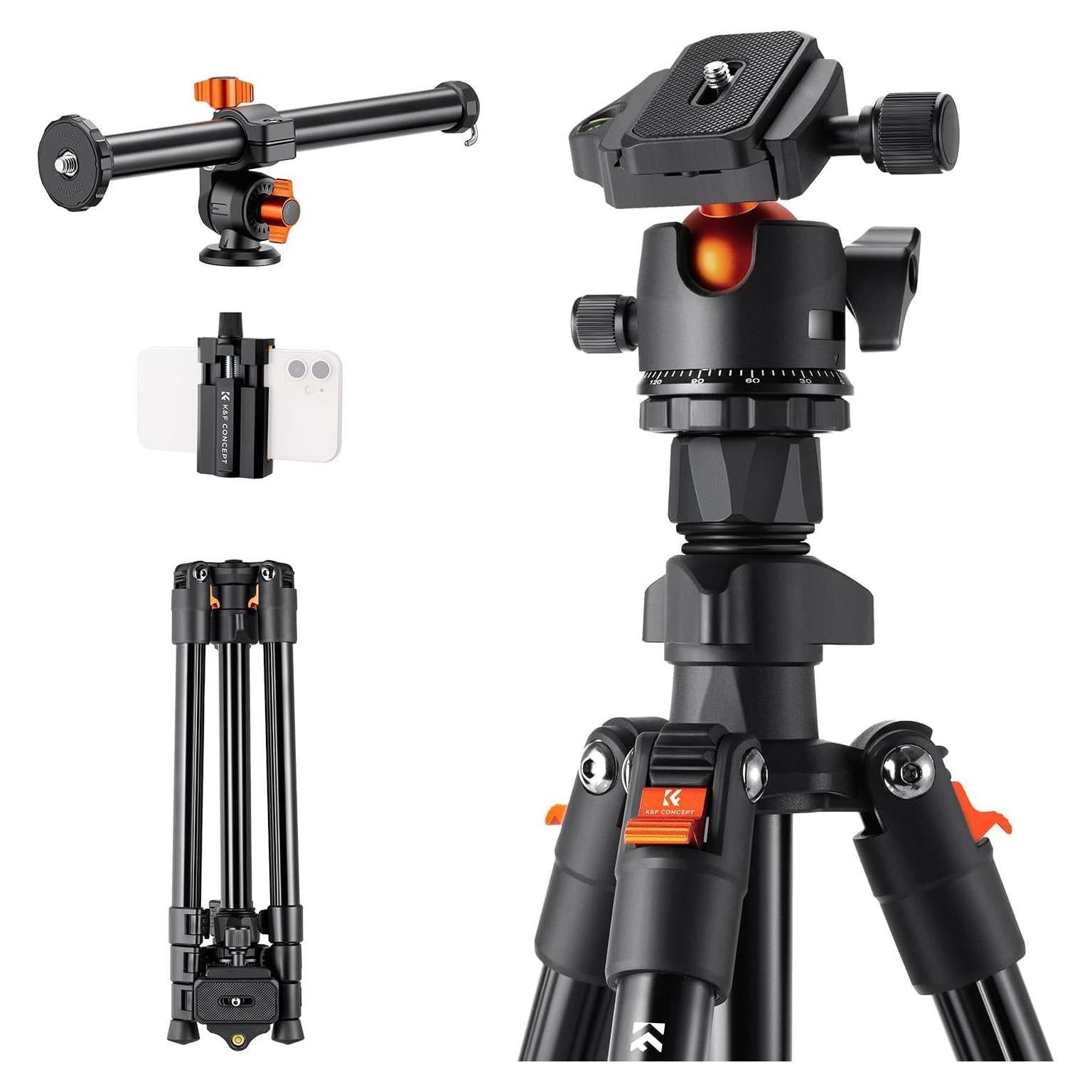 Trípode K&F Concept 76" (195cm) para Cámara DSLR 8kg