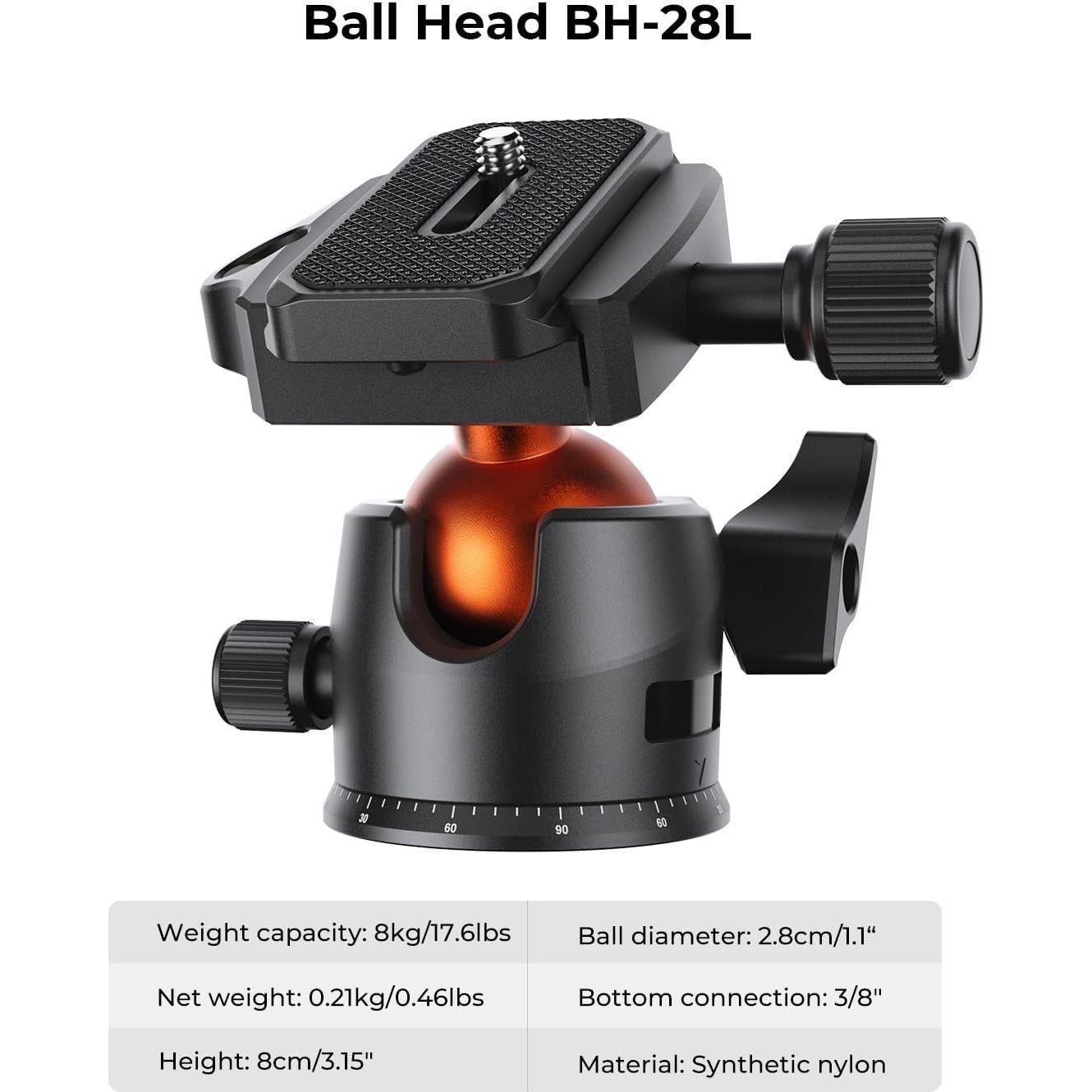 Trípode K&F Concept 76" (195cm) para Cámara DSLR 8kg