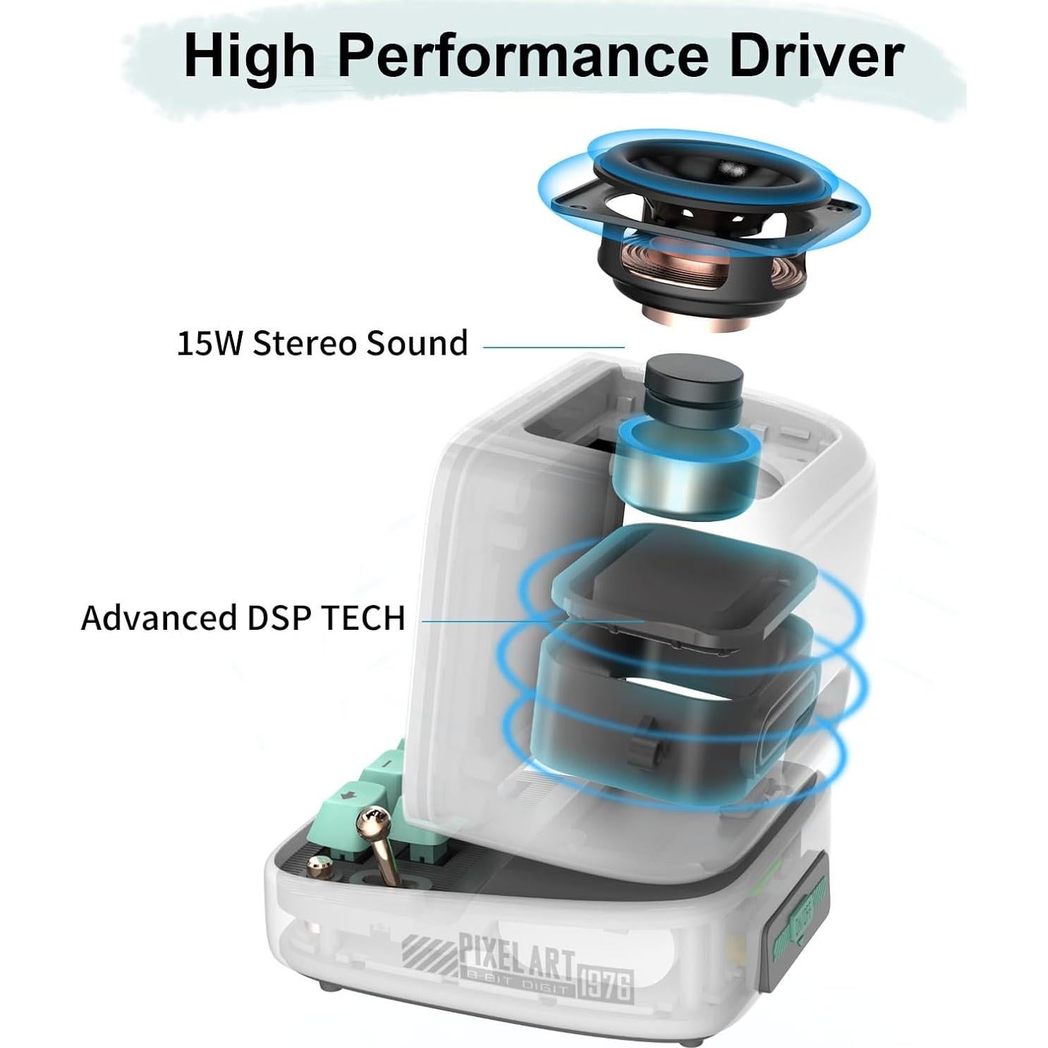 Divoom Ditoo Altavoz Bluetooth 10W con Pantalla LED 9cm