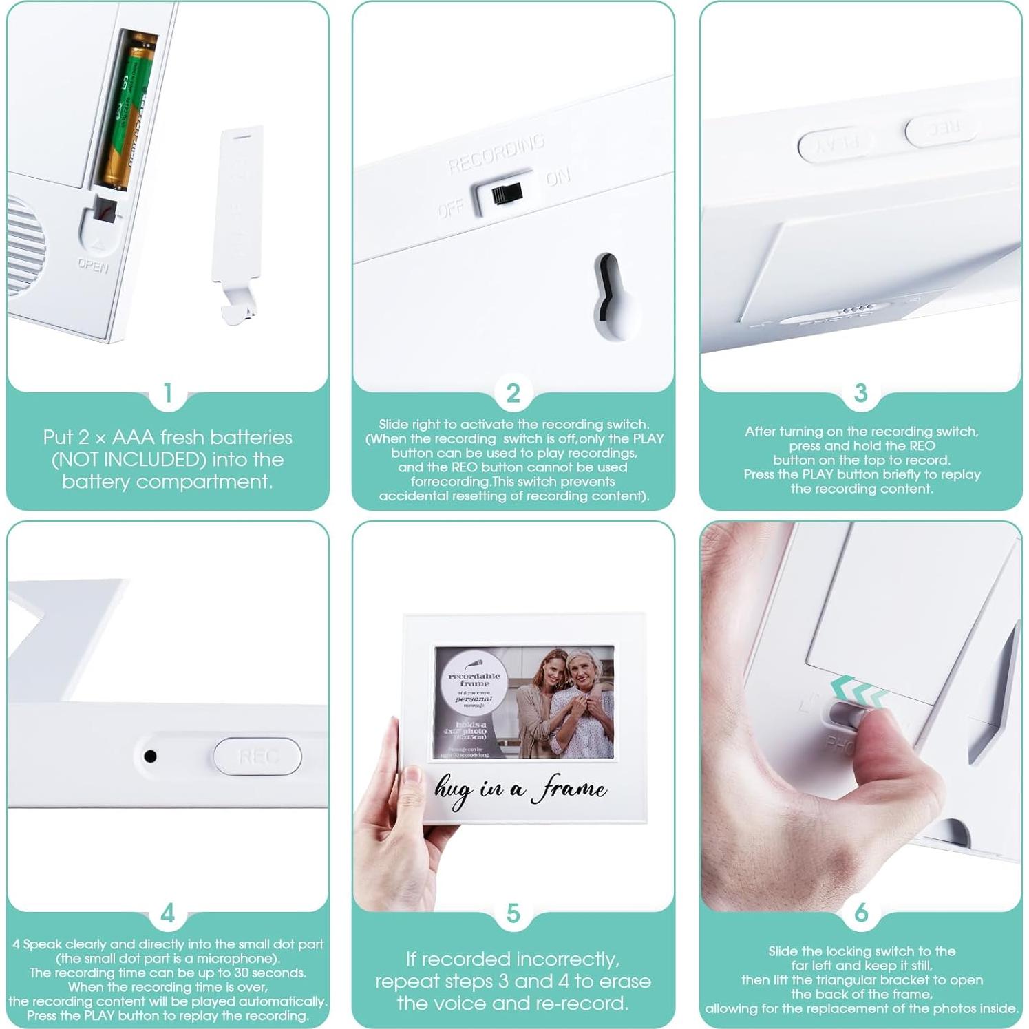 Marco de Fotos Grabable de Voz Fortuning's JDS 19x16 cm