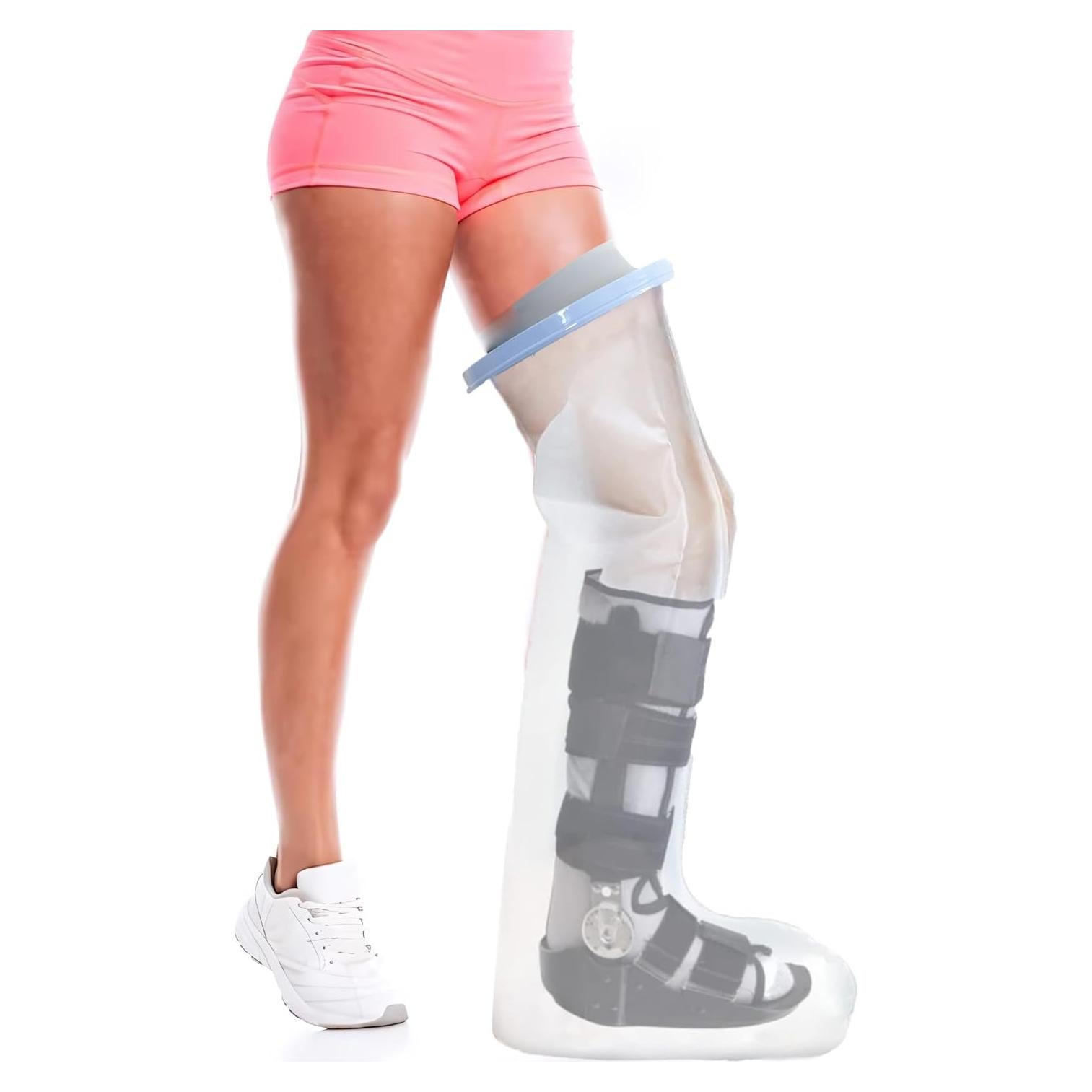 Cubierta de Yeso Impermeable para Pierna Completa Adulto Meydoja