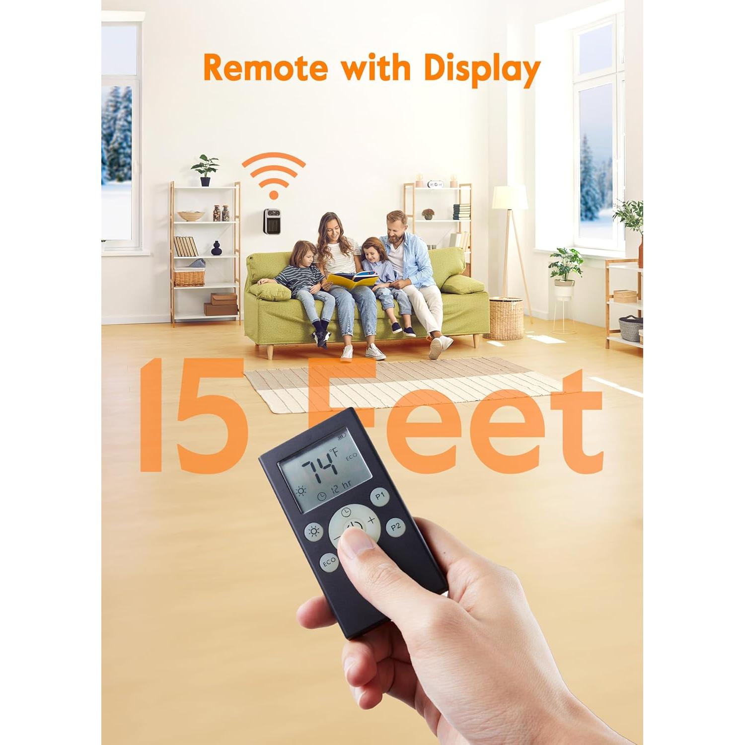 Calentador de espacio eléctrico GiveBest MH-20 800W con control remoto