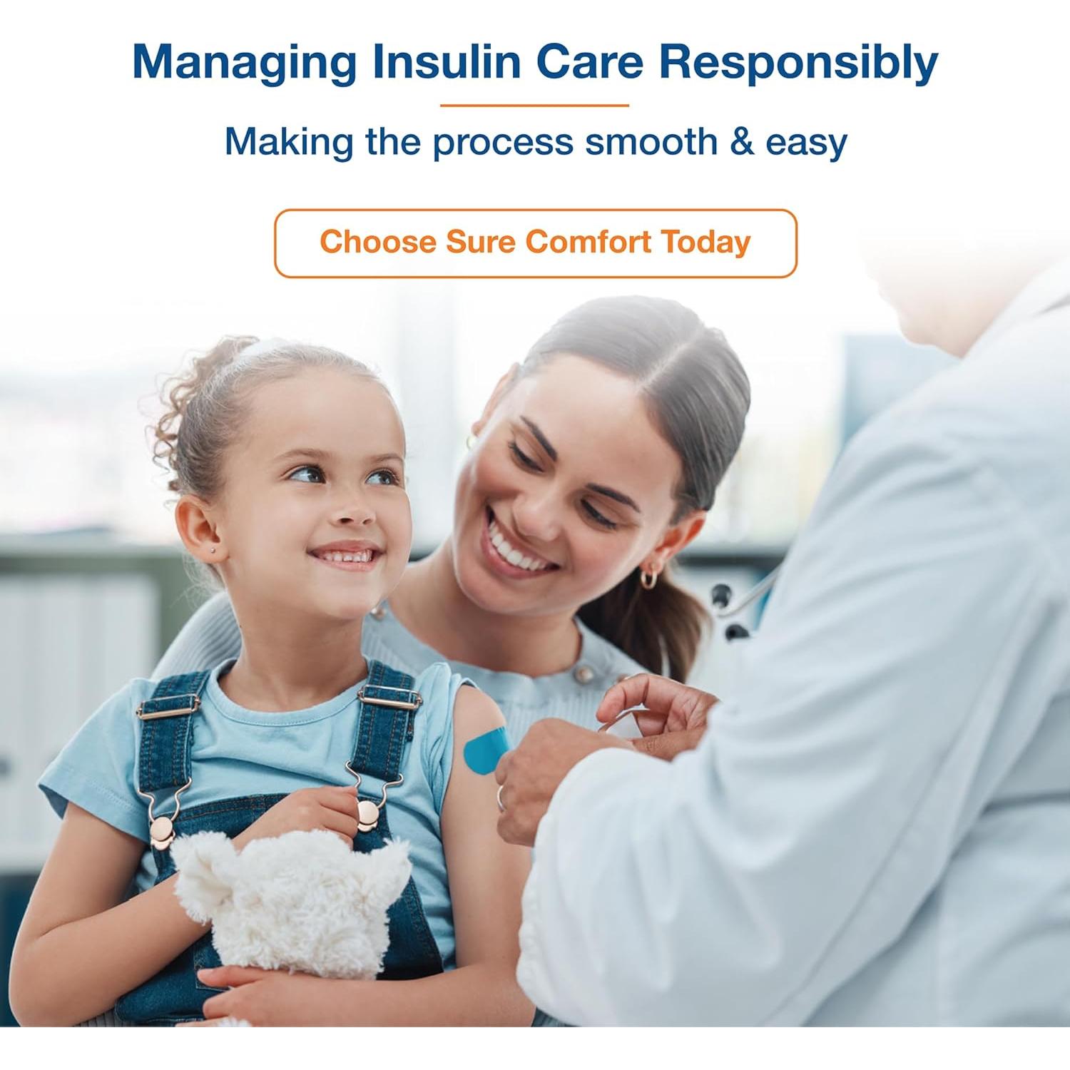 Jeringas de Insulina U-100 28G 12.7mm 1/2cc Caja 100