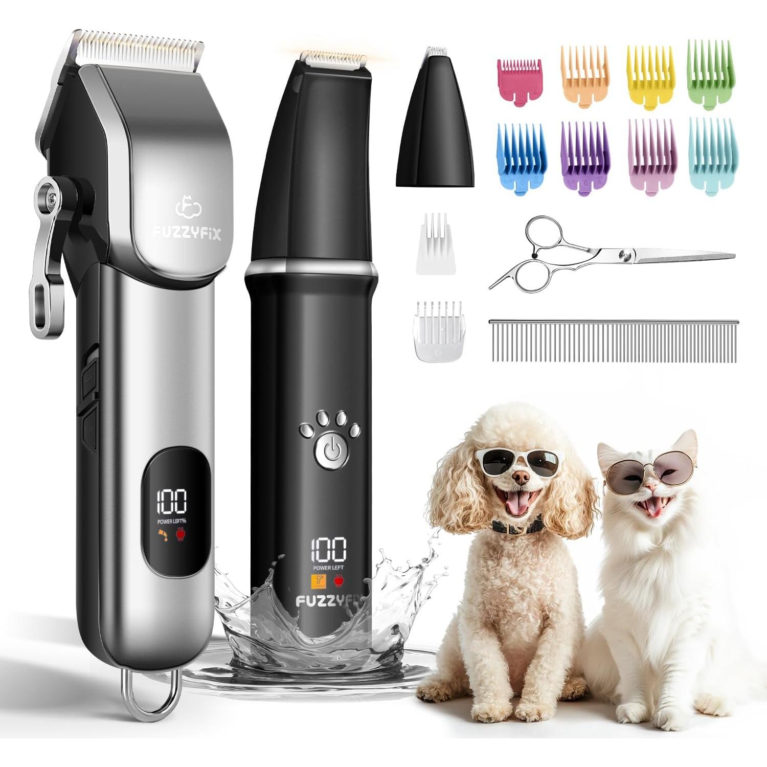 Kit de Aseo Profesional para Perros FuzzyFix - Cortadora Inalámbrica