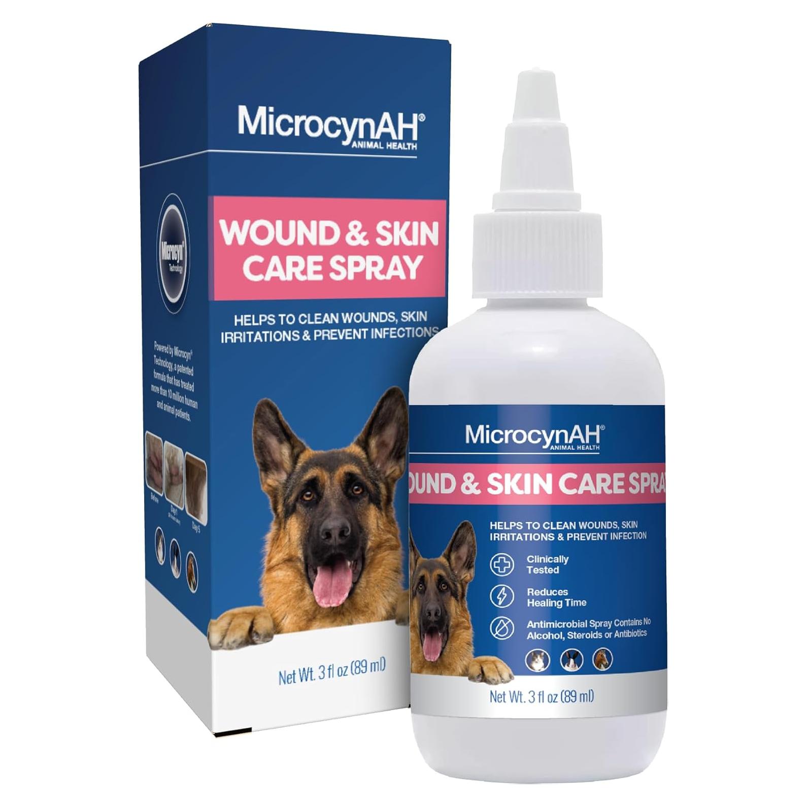 Spray Microcyn AH Manna Pro 89ml para Cuidado de Heridas Mascotas