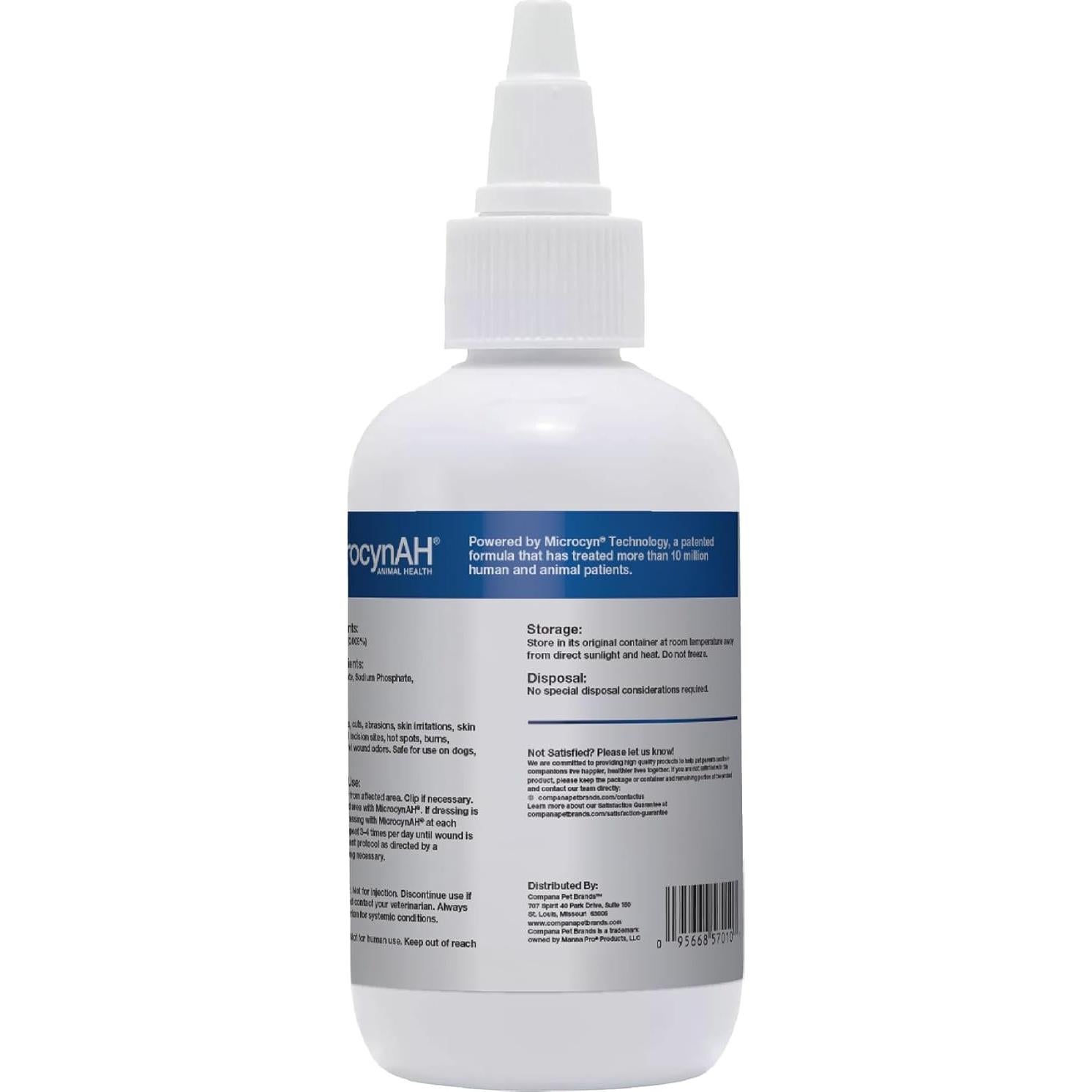 Spray Microcyn AH Manna Pro 89ml para Cuidado de Heridas Mascotas