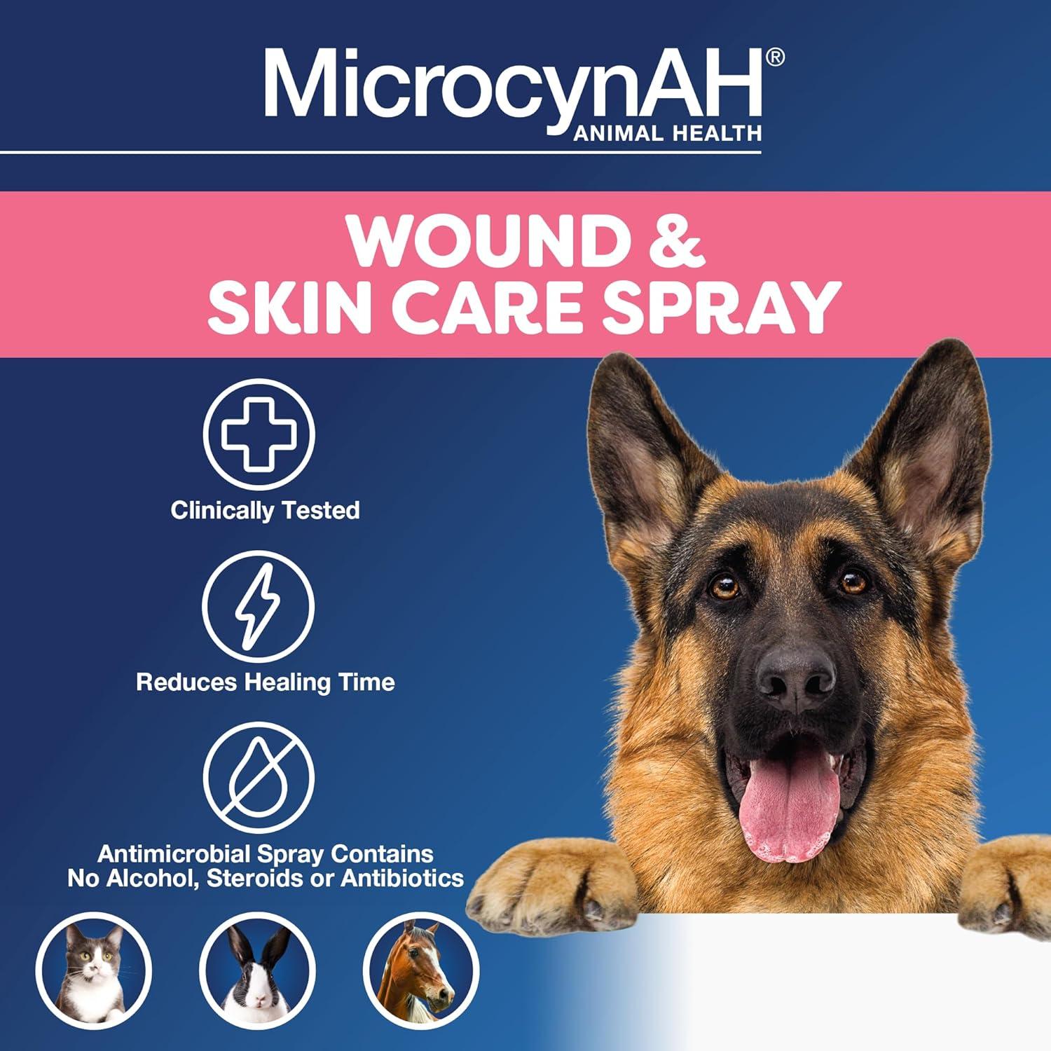 Spray Microcyn AH Manna Pro 89ml para Cuidado de Heridas Mascotas