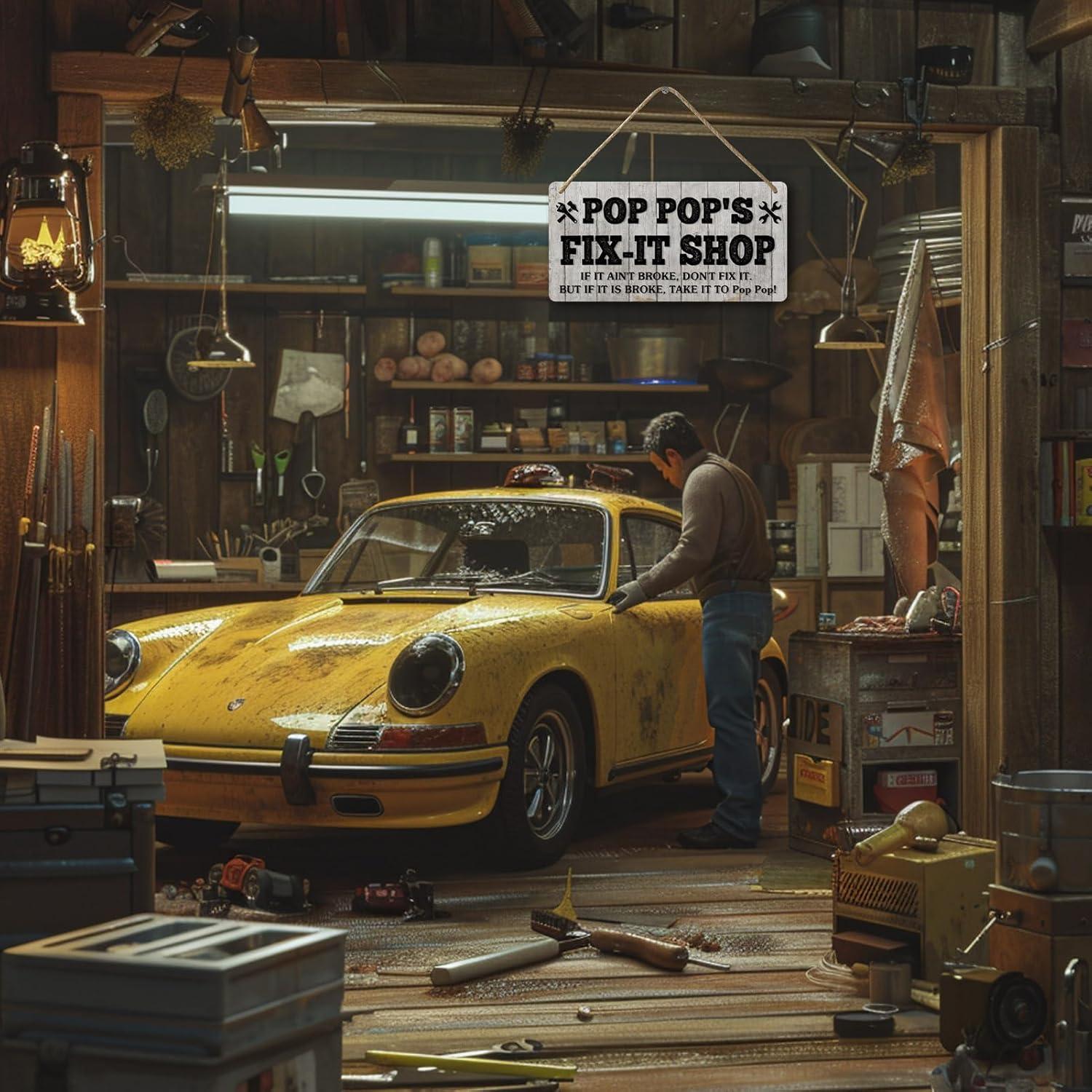 Placa de Madera Personalizada Pop Pop 30.5x15.2 cm Regalo Único