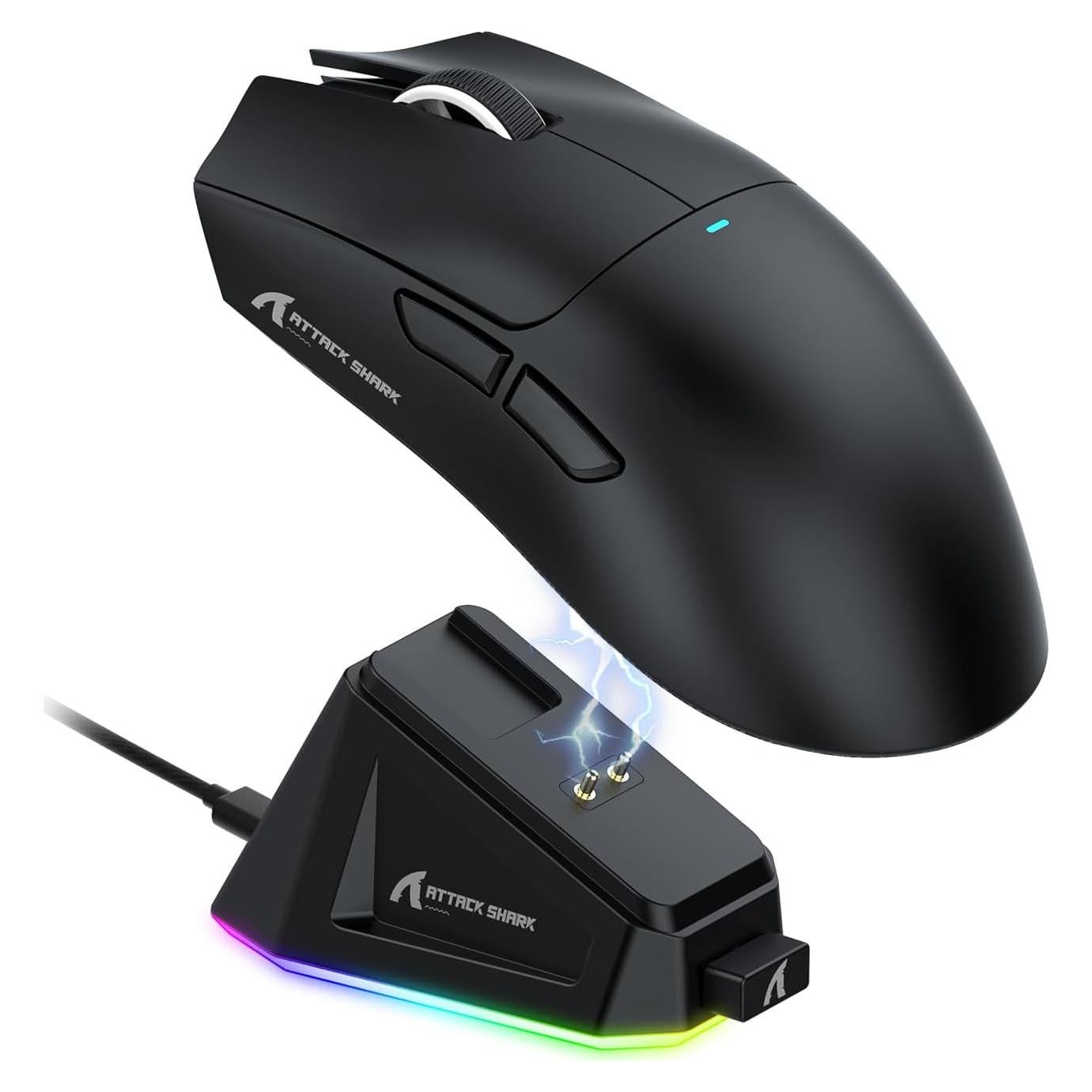 Ratón Gaming Attack Shark X11 22K DPI Carga Magnética Negro