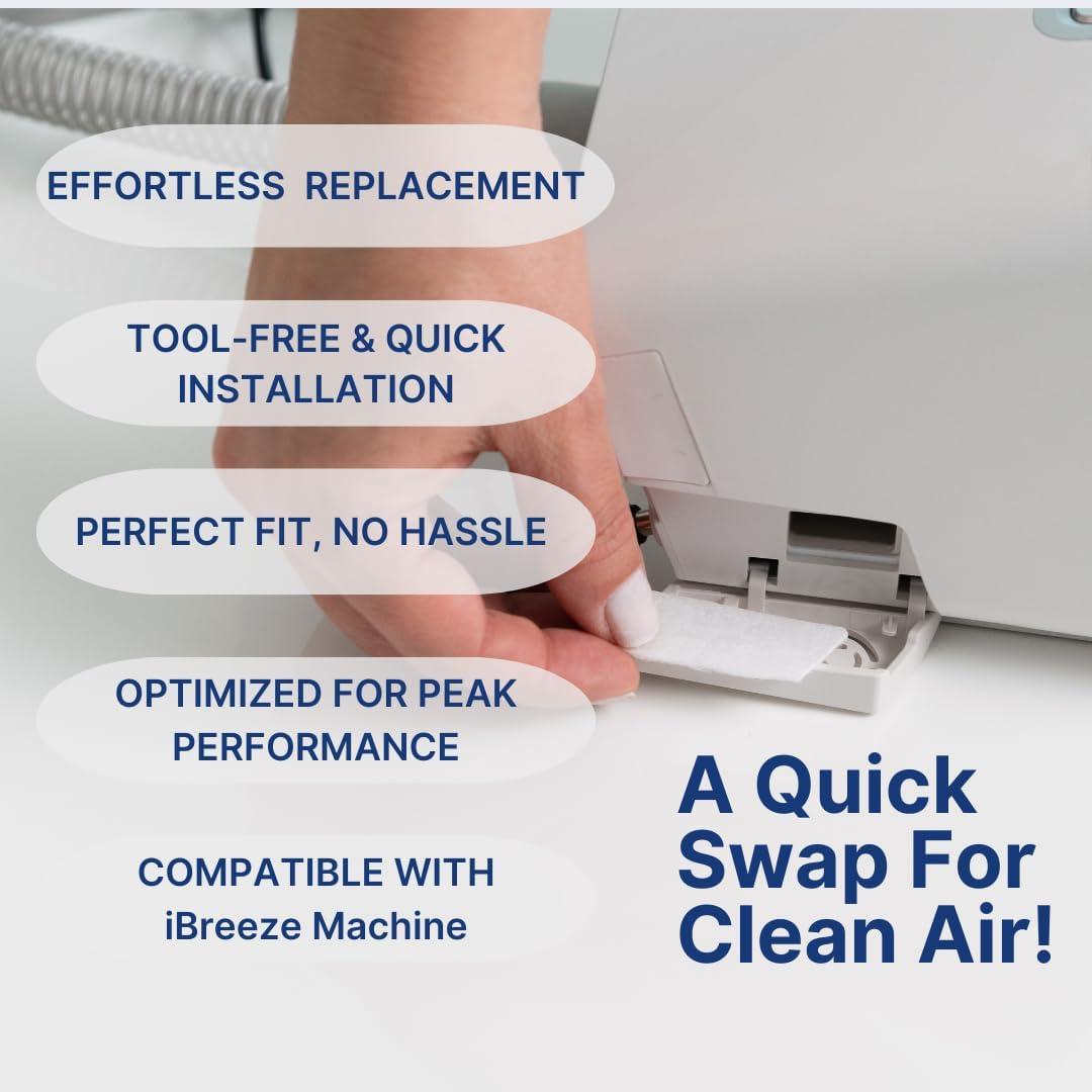 Filtros CPAP Snugell iBreeze - Paquete de 6 - Ultra-finos y Duraderos