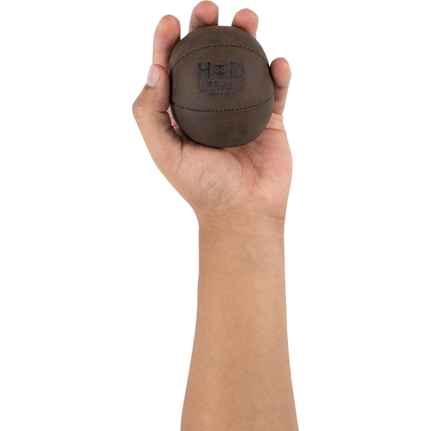 Pelota Antiestrés de Cuero Hide & Drink - Marrón Bourbon