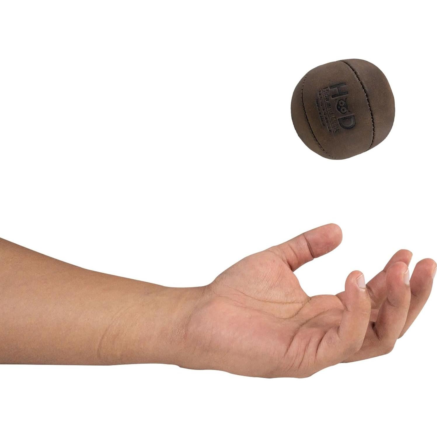 Pelota Antiestrés de Cuero Hide & Drink - Marrón Bourbon