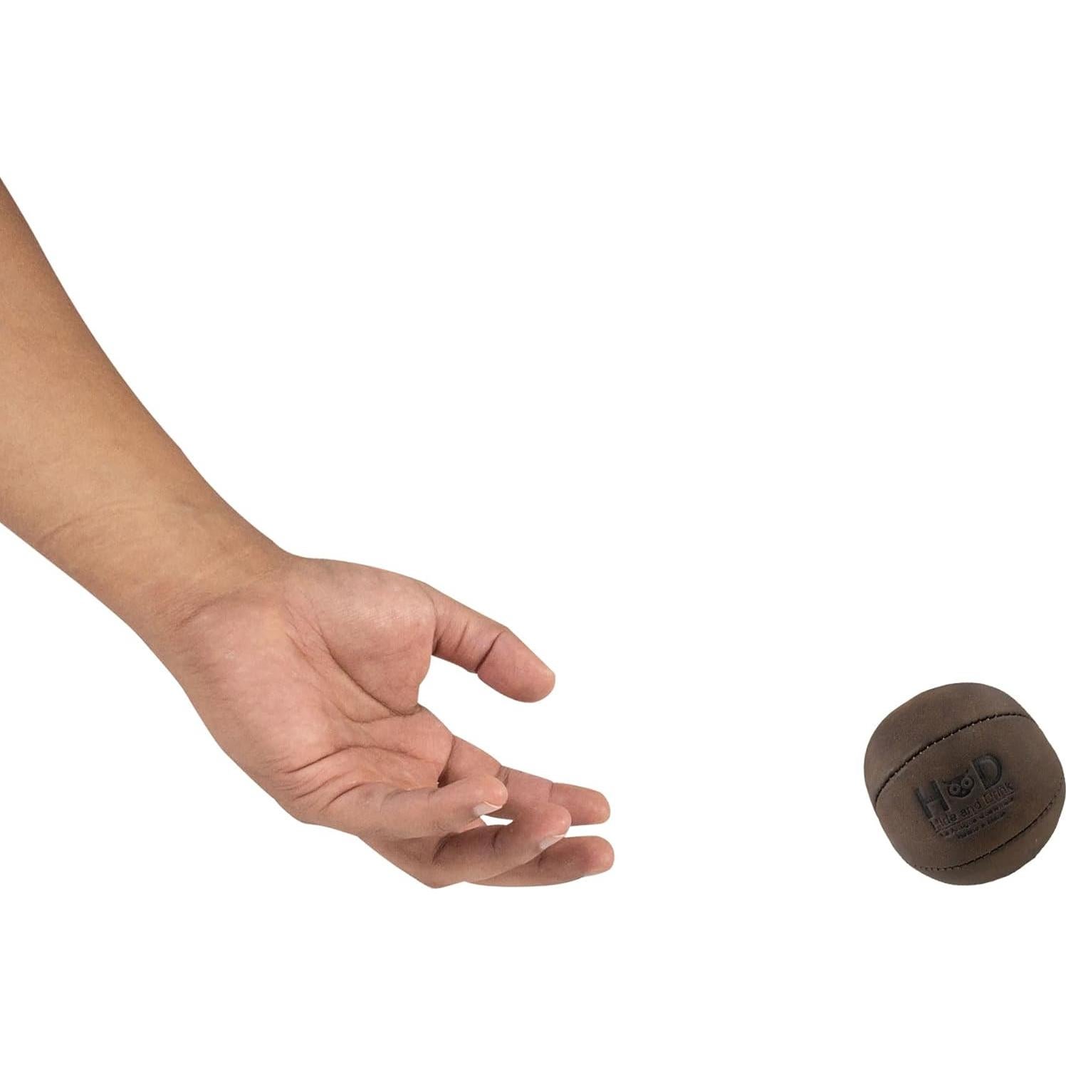 Pelota Antiestrés de Cuero Hide & Drink - Marrón Bourbon