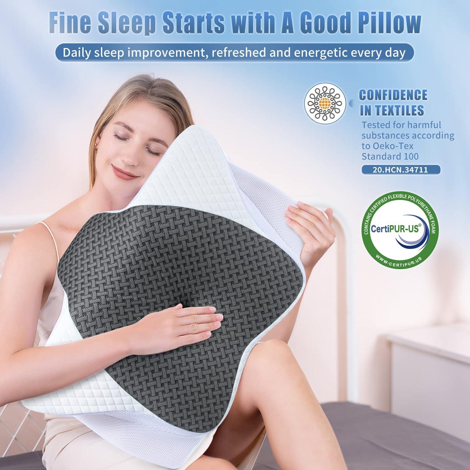 Almohada Cervical Ergonomica SAHEYER Espuma Viscoelástica 2 en 1