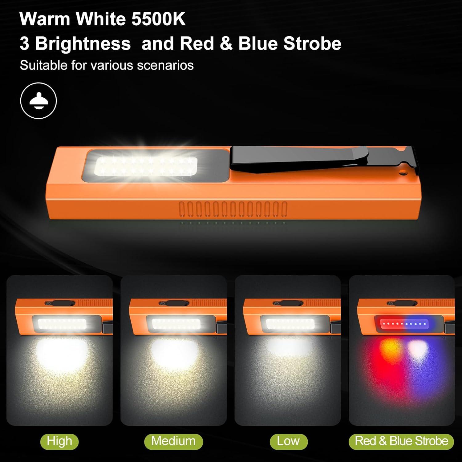 Linterna EDC Recargable DONGGUAN 1300 Lúmenes Naranja