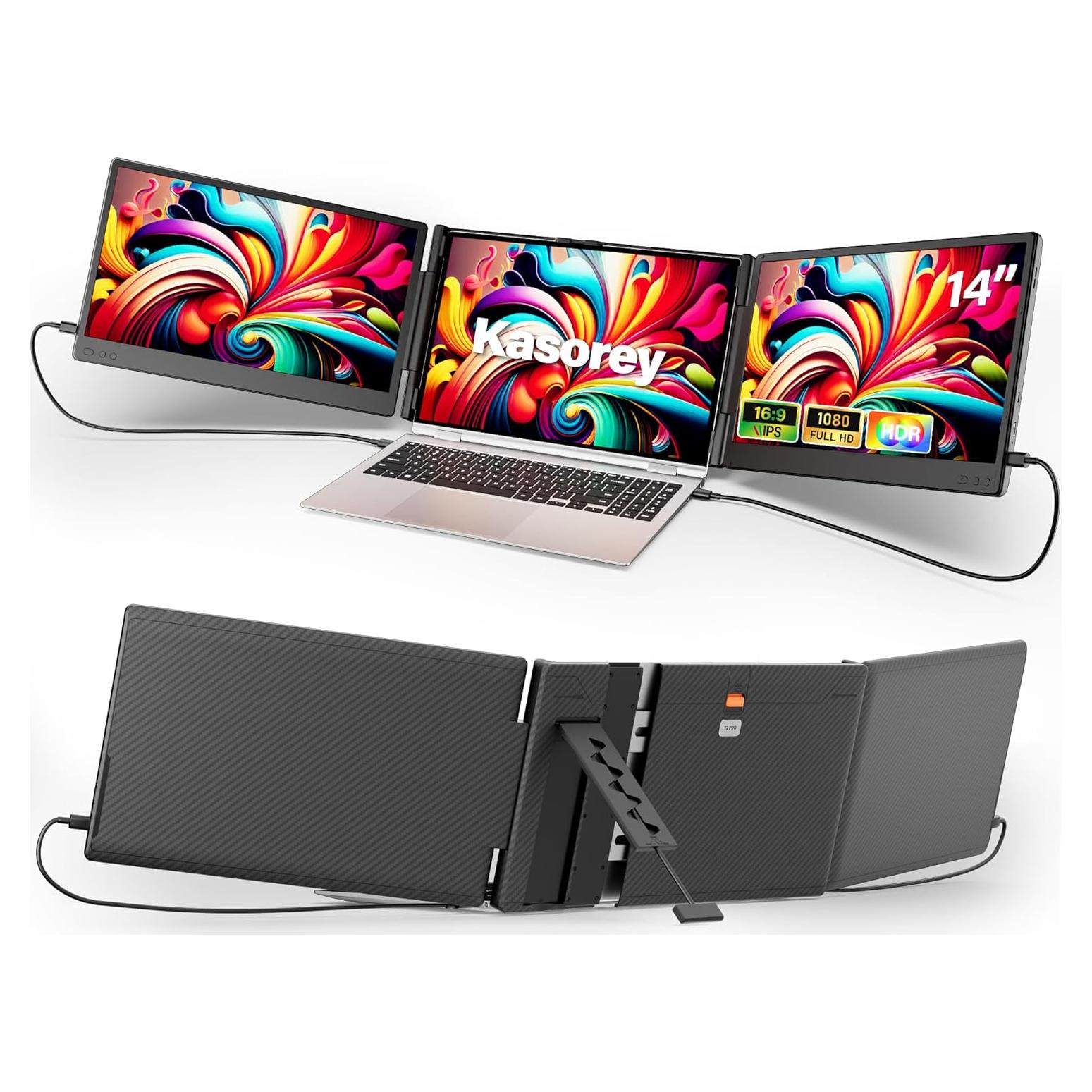 Extensor de Pantalla para Laptop Kasorey T2Pro 35.56 cm FHD 1080P