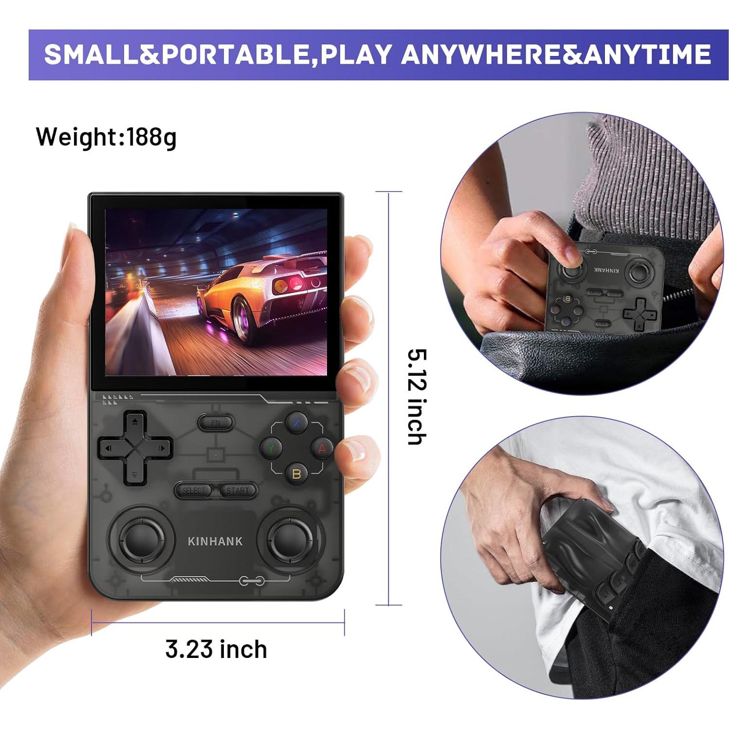 Consola de Juegos Portátil Kinhank K36 9000 Juegos 64GB IPS 3.5"