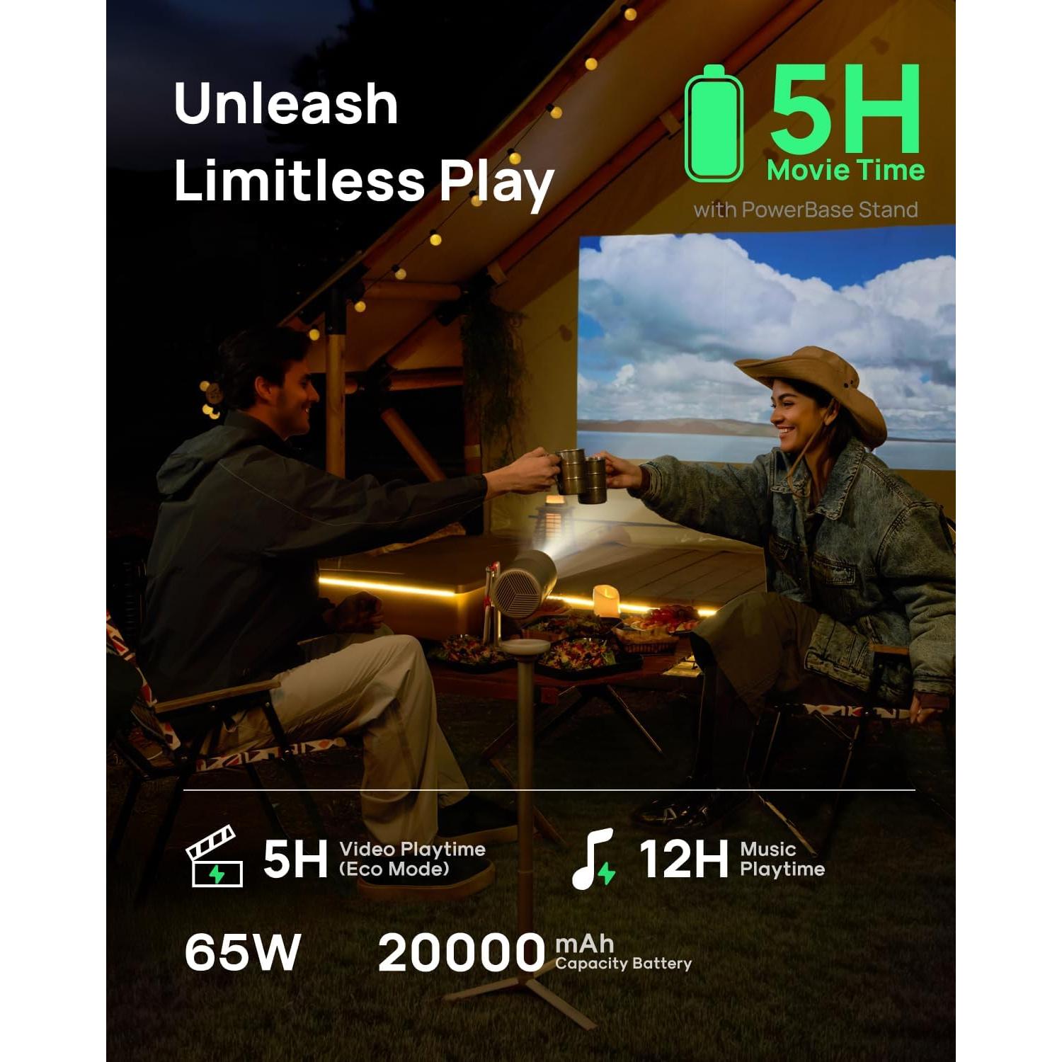 Proyector Portátil XGIMI MoGo 4 con Soporte PowerBase 1080P