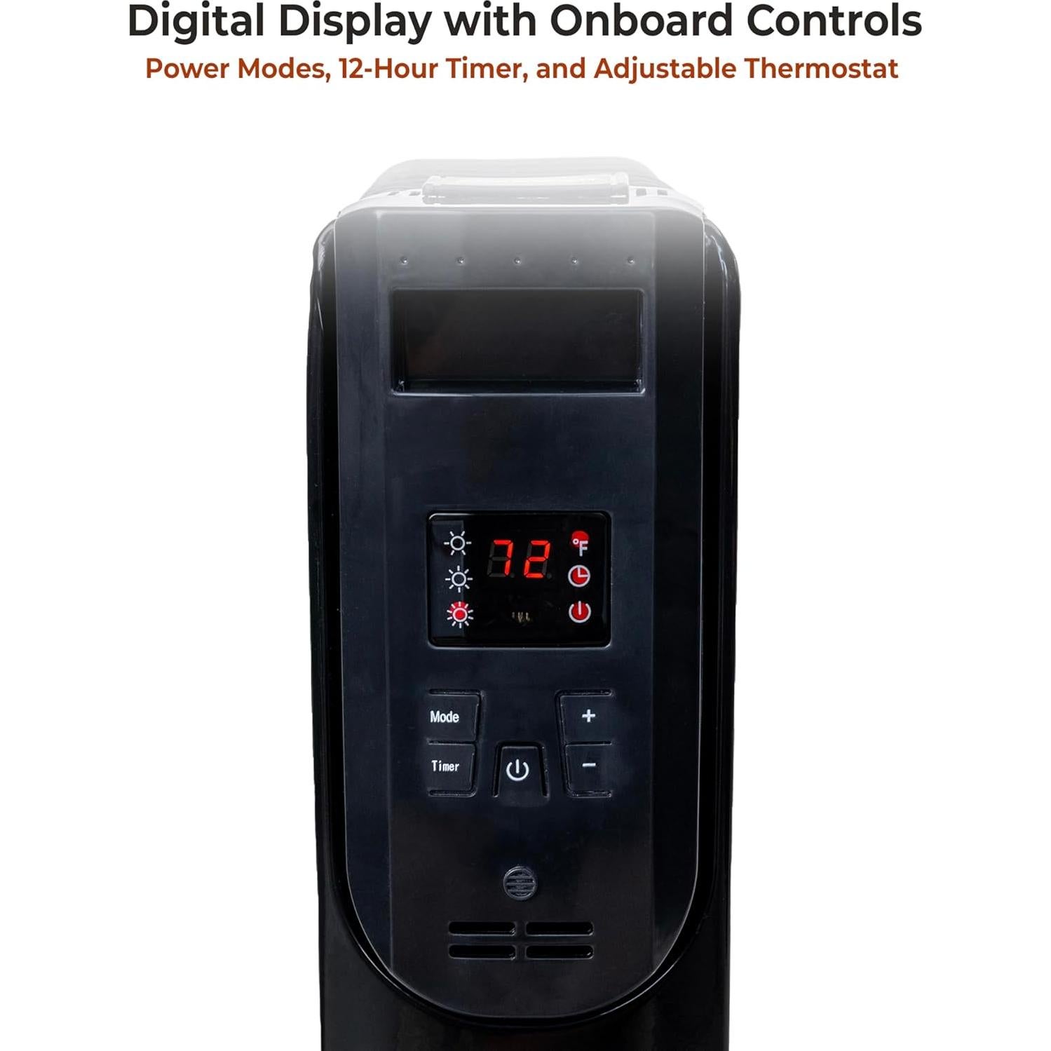 Calefactor de Radiador Comfort Zone 1500W Digital Aceite